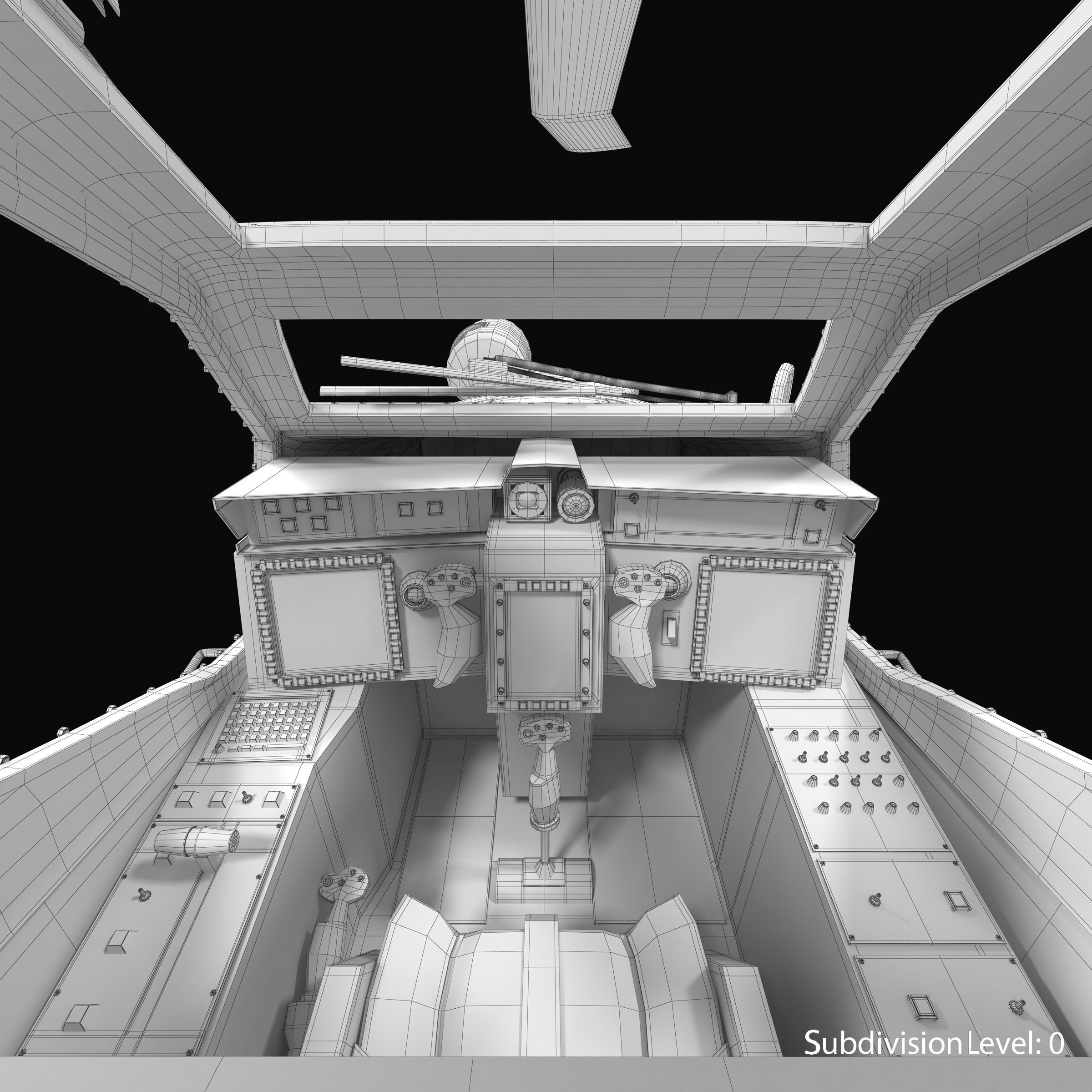 AH64E Apache Longbow Helicopter Gray Rigged Low-poly 3D model_46