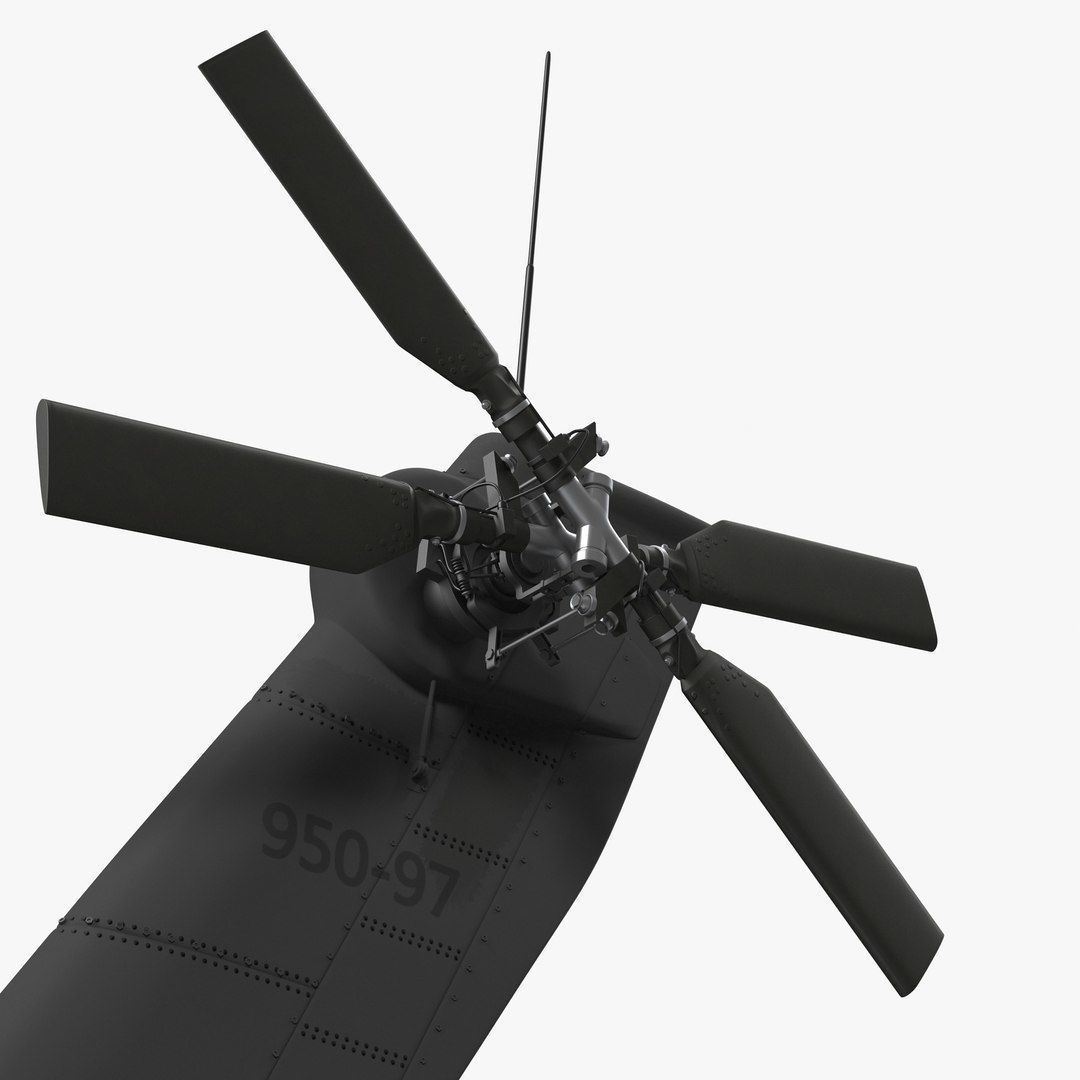AH64E Apache Longbow Helicopter Gray Rigged Low-poly 3D model_81