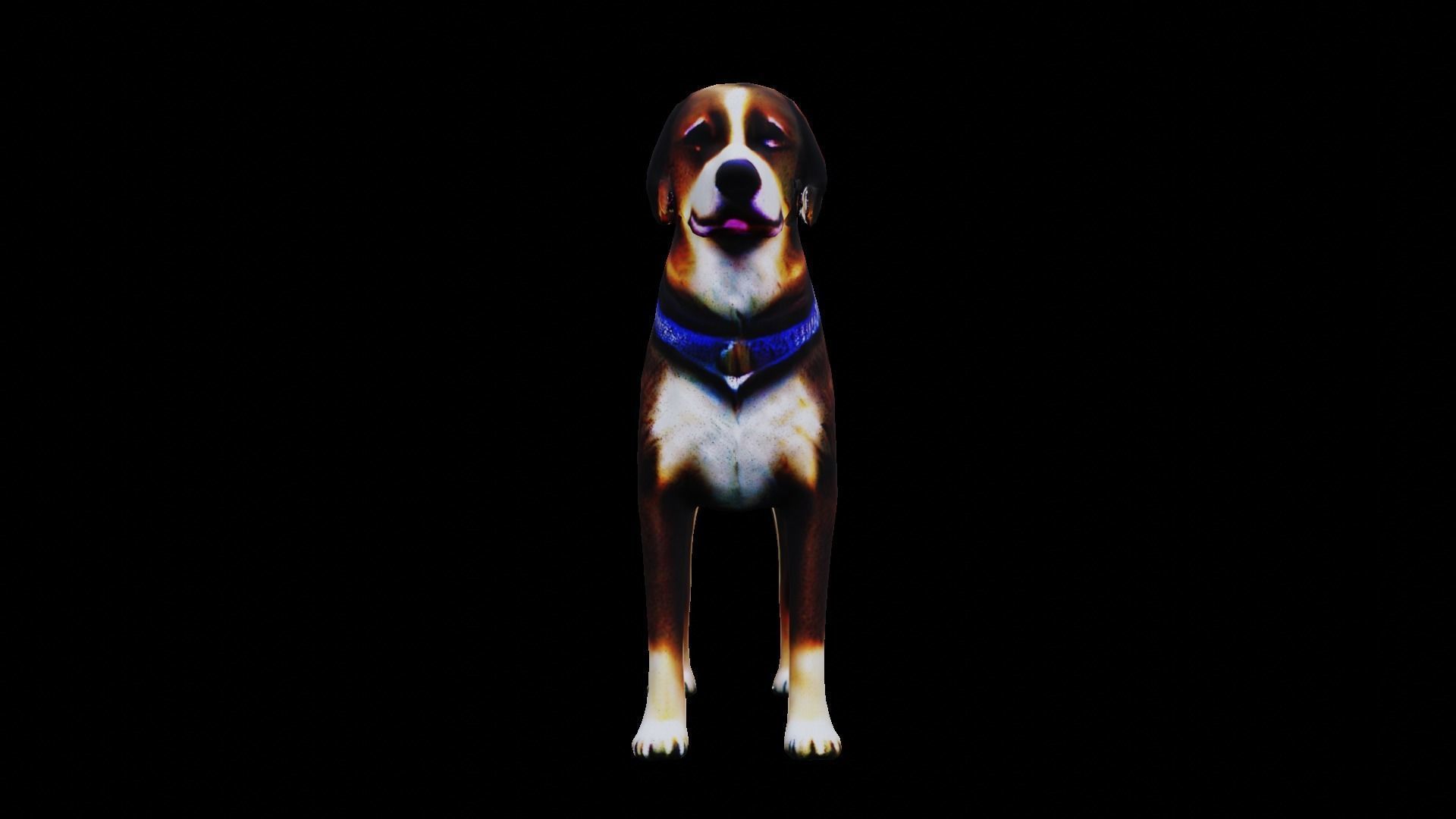 Low-poly Dog Low-poly 3D model_2