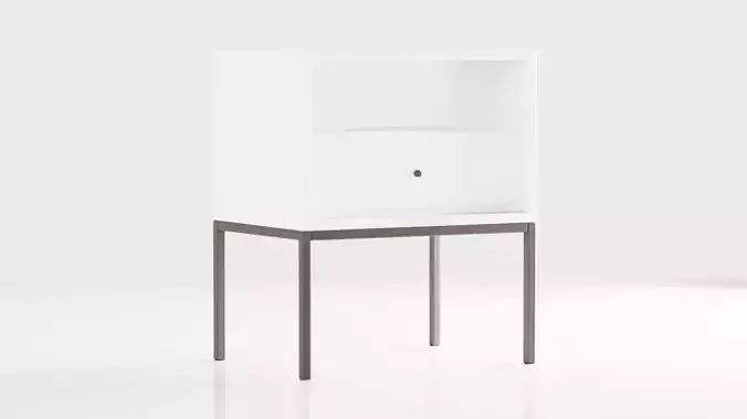 White Bedside Table