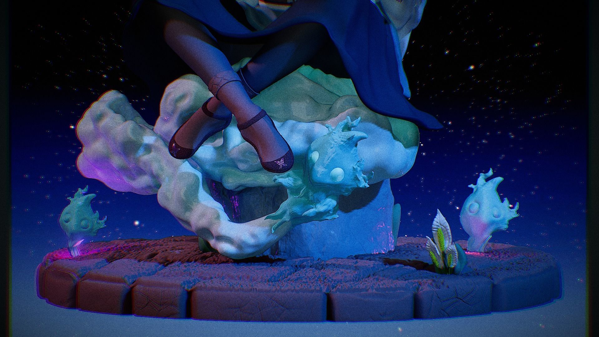 Figurine sorciere 3D print model_6