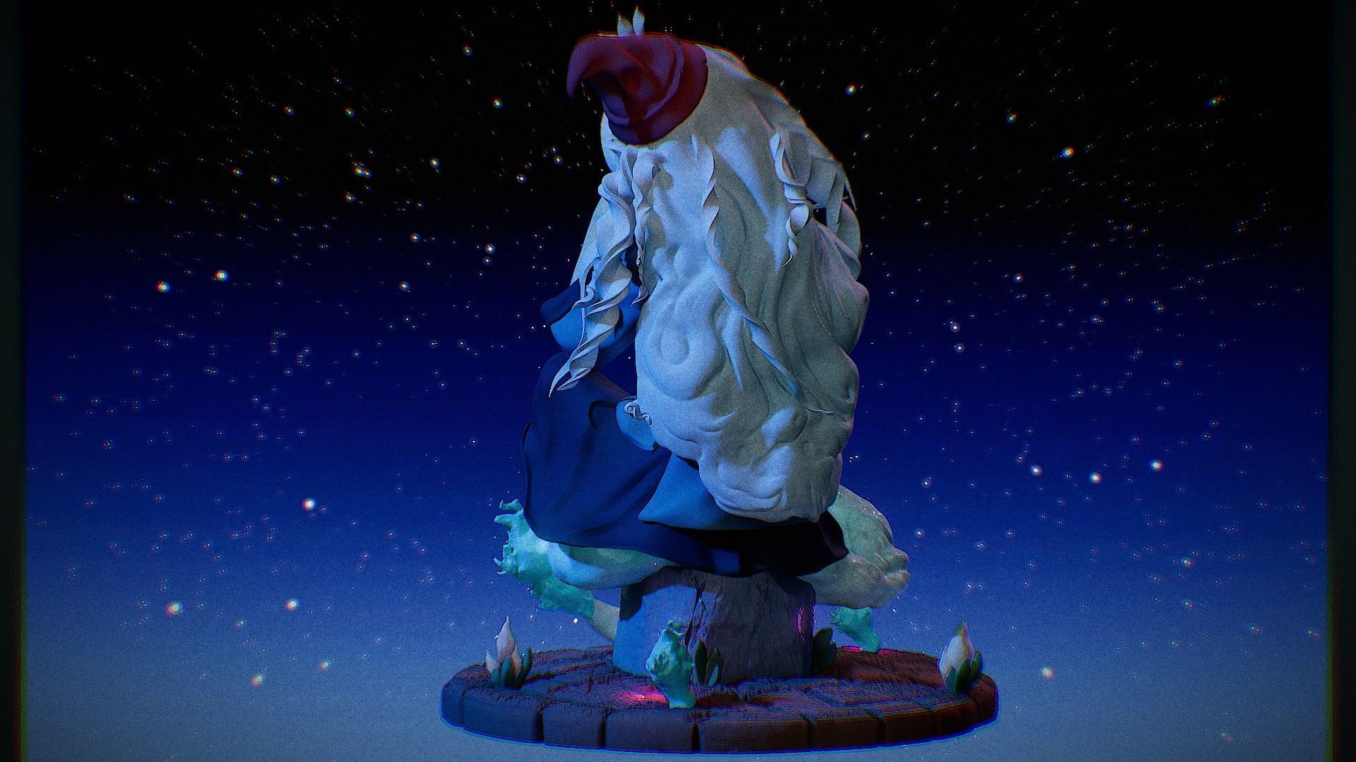 Figurine sorciere 3D print model_5