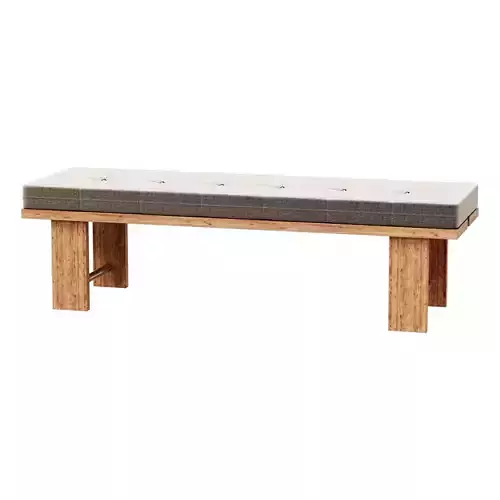 EL MOLINO OAK DINING BENCH WITH SUEDE CUSHION