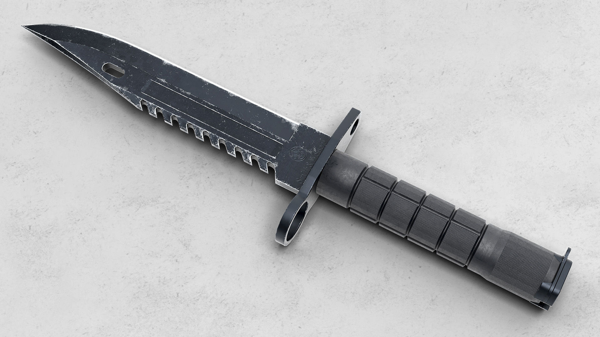 M9 Bayonet Knife  Low-poly 3D model_6