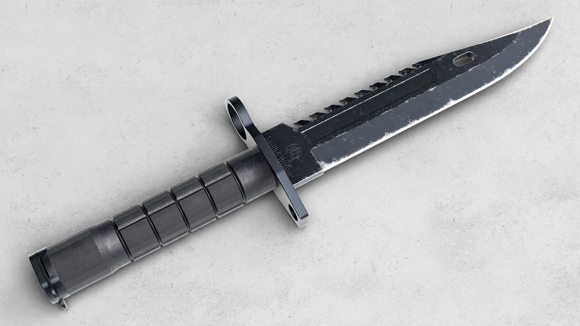 M9 Bayonet Knife  Low-poly 3D model_5
