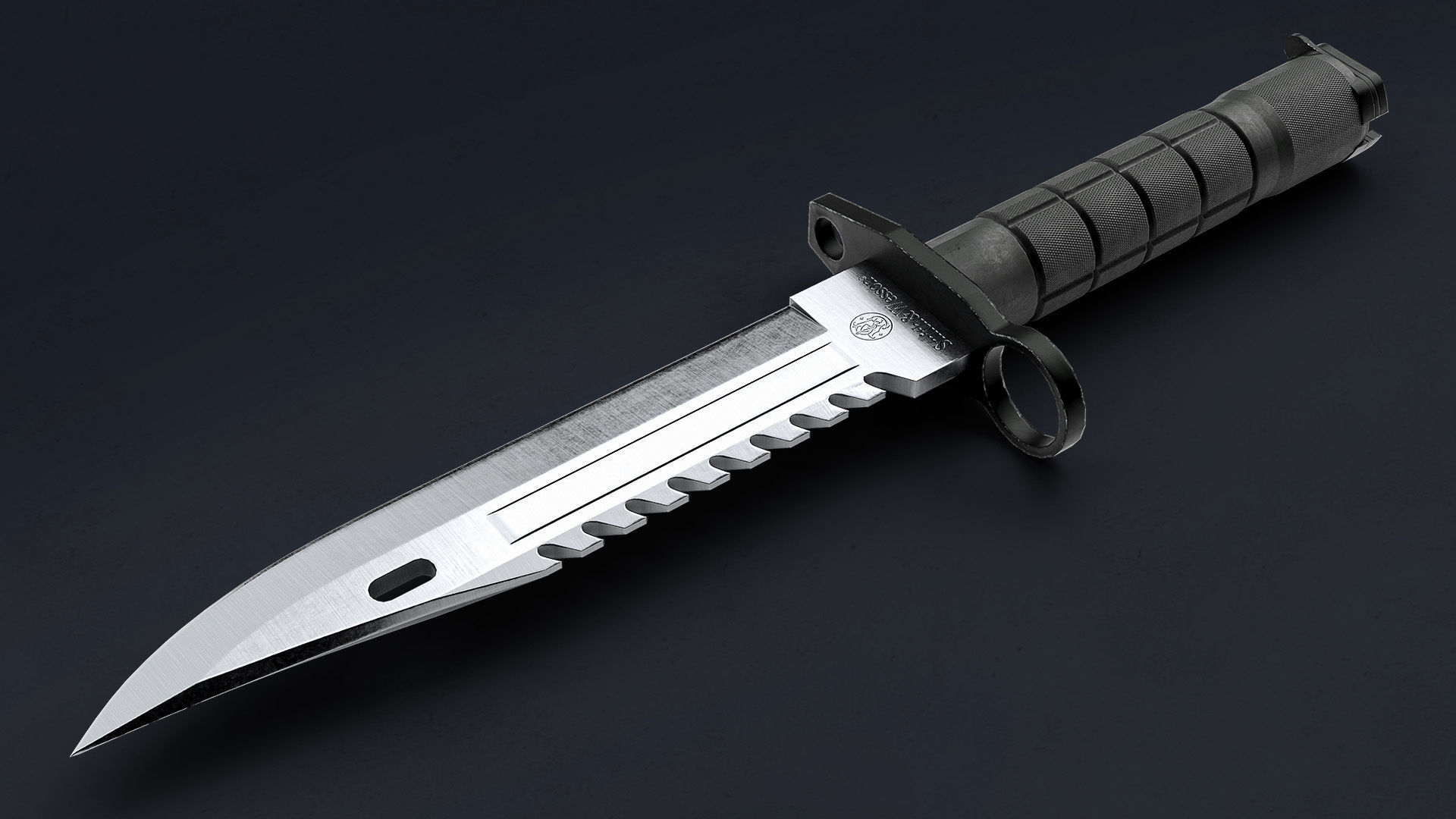 M9 Bayonet Knife  Low-poly 3D model_8