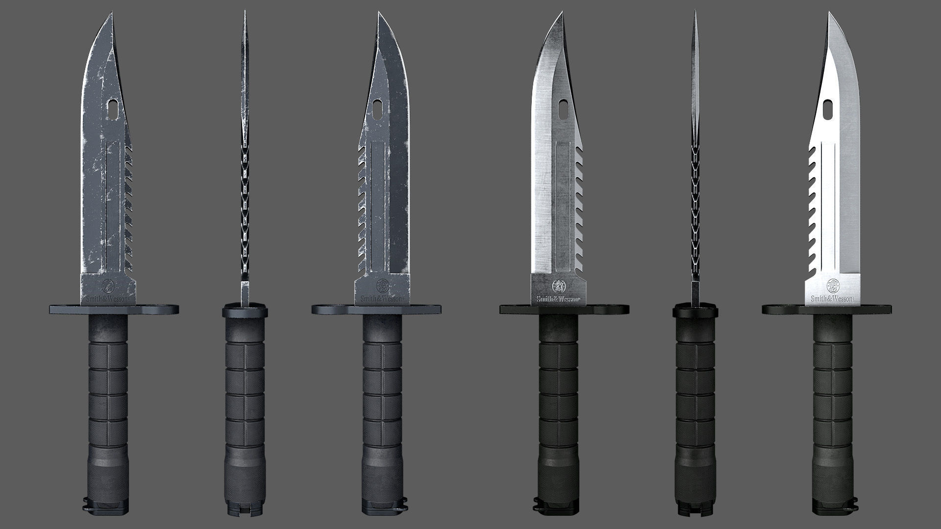 M9 Bayonet Knife  Low-poly 3D model_3