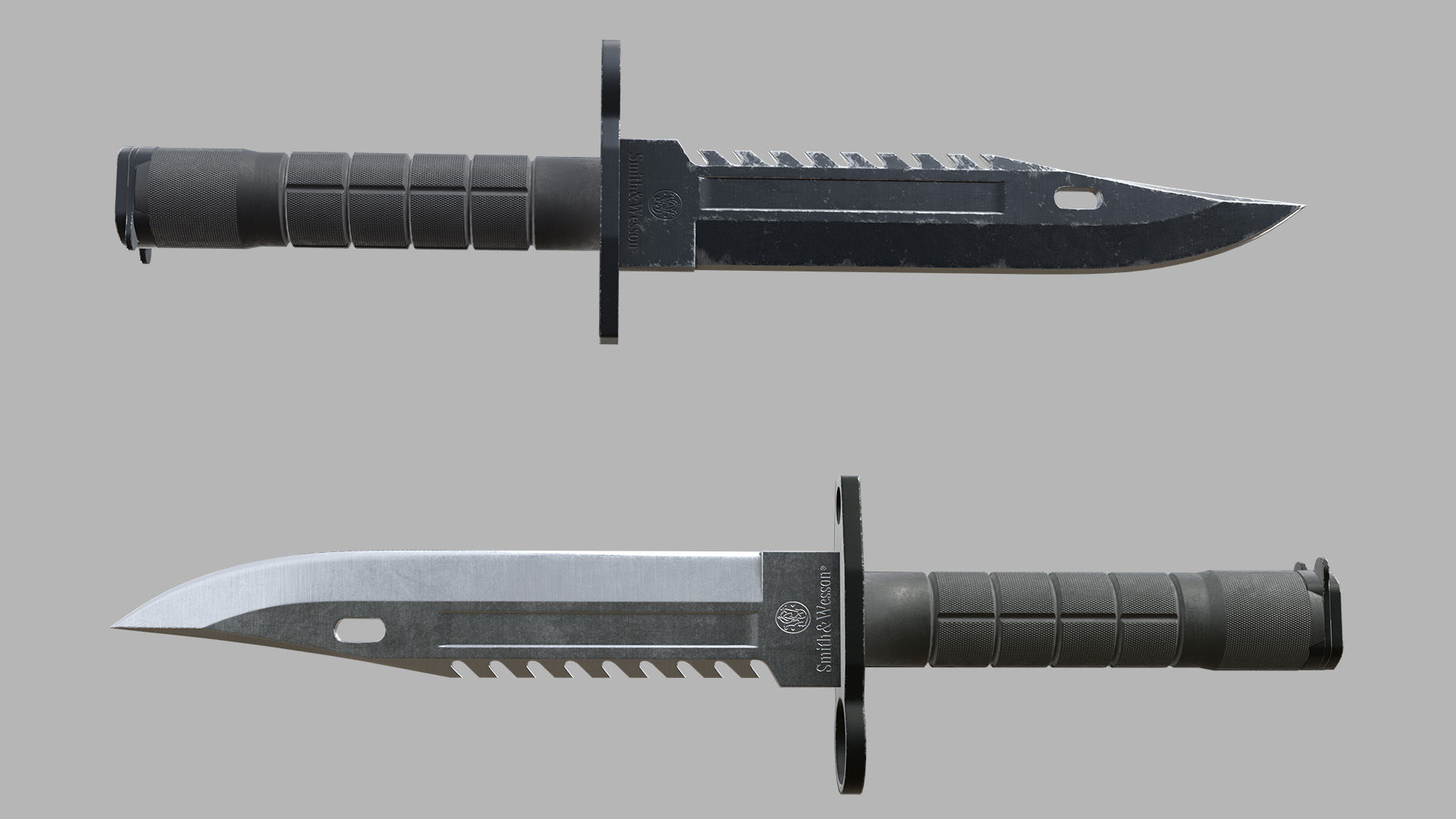 M9 Bayonet Knife  Low-poly 3D model_2