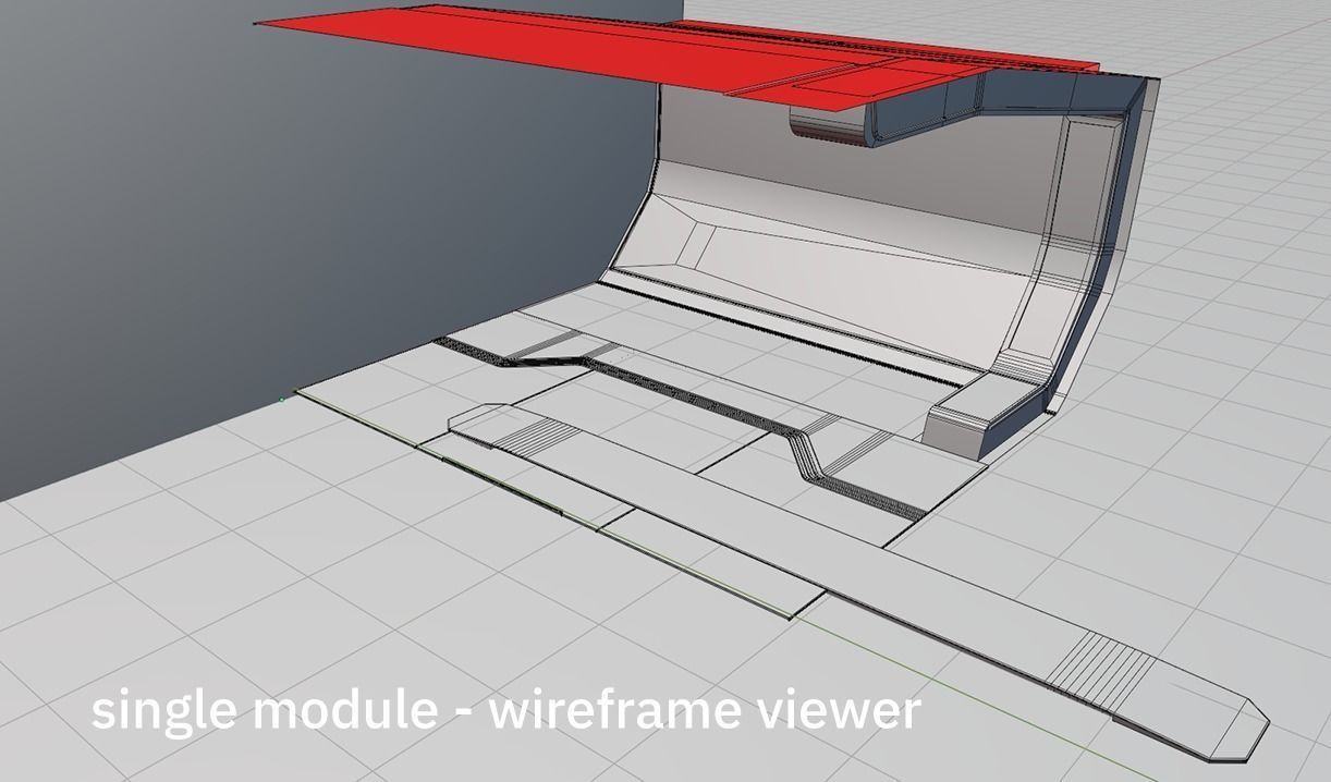 Car Exposition Underground Tunnel Showroom for render racing car Low-poly 3D model_6