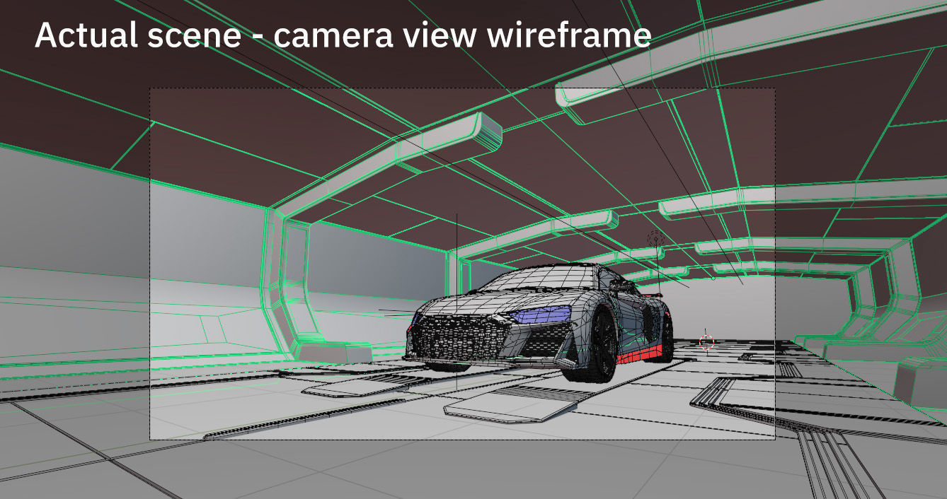 Car Exposition Underground Tunnel Showroom for render racing car Low-poly 3D model_2