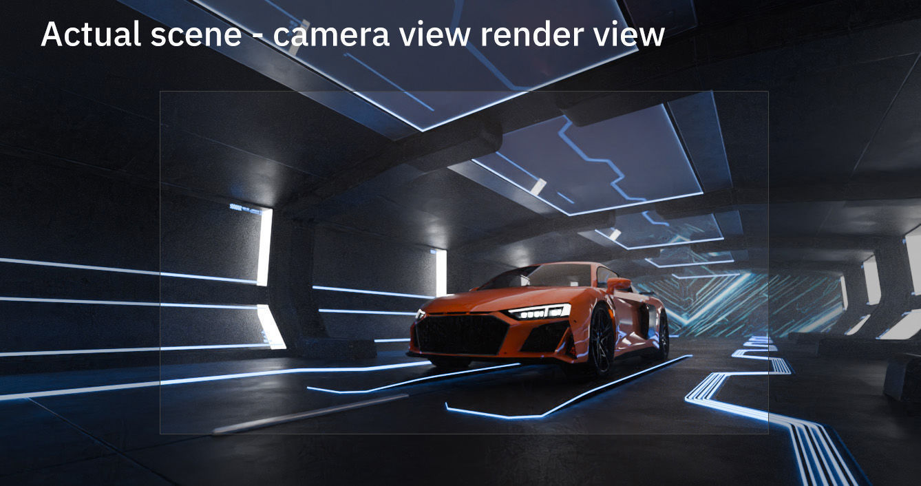 Car Exposition Underground Tunnel Showroom for render racing car Low-poly 3D model_1