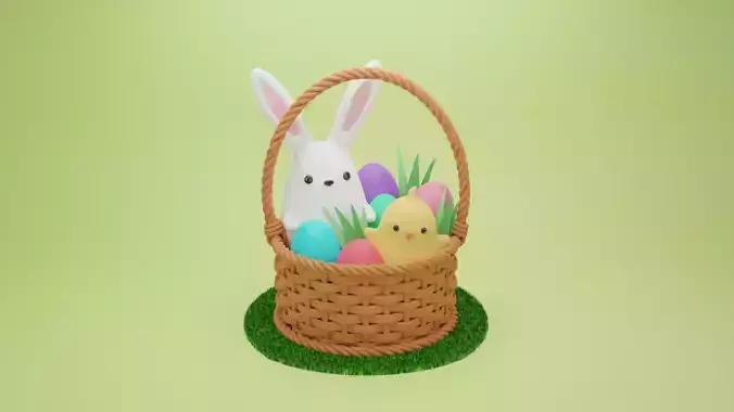 Easter composition 3D model