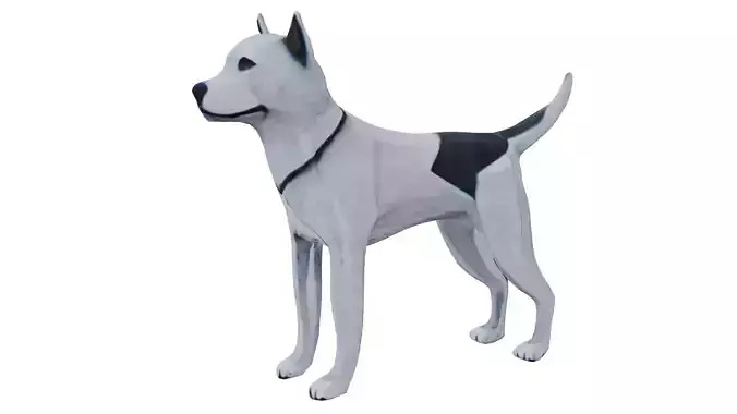 low-poly Dog model Low-poly 3D model