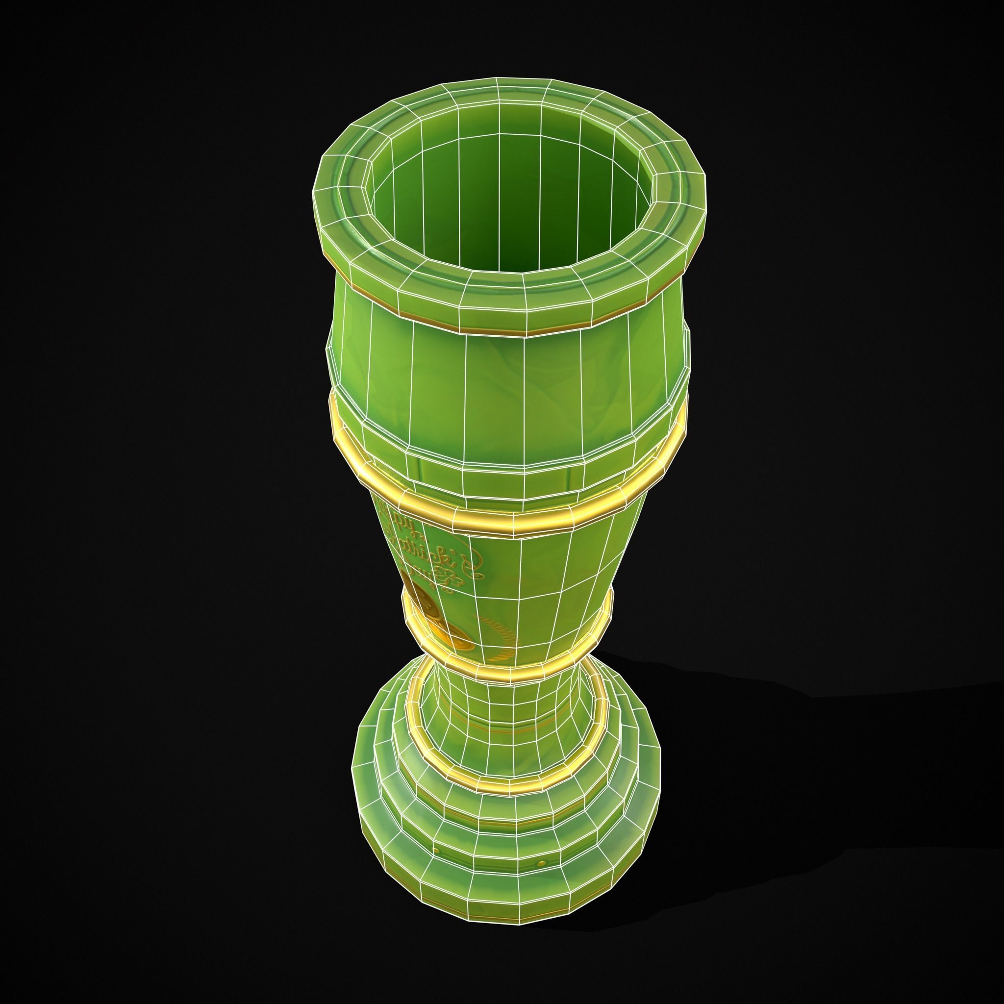 St Patricks Day Beer Mug Low-poly 3D model_4