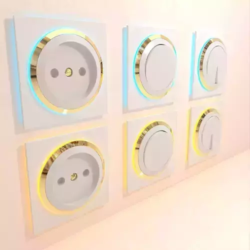 Light Switches and Power Outlets  white