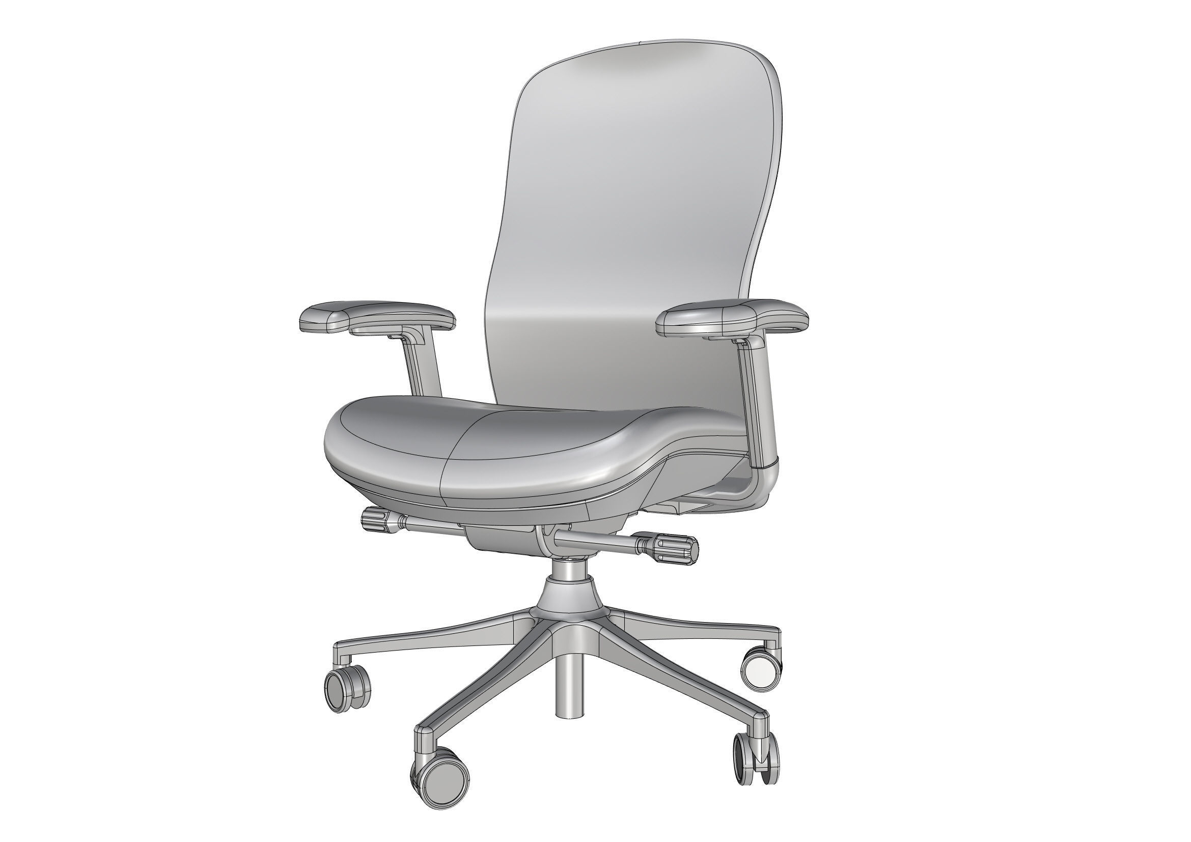 Ergonomic chair  3D model_4