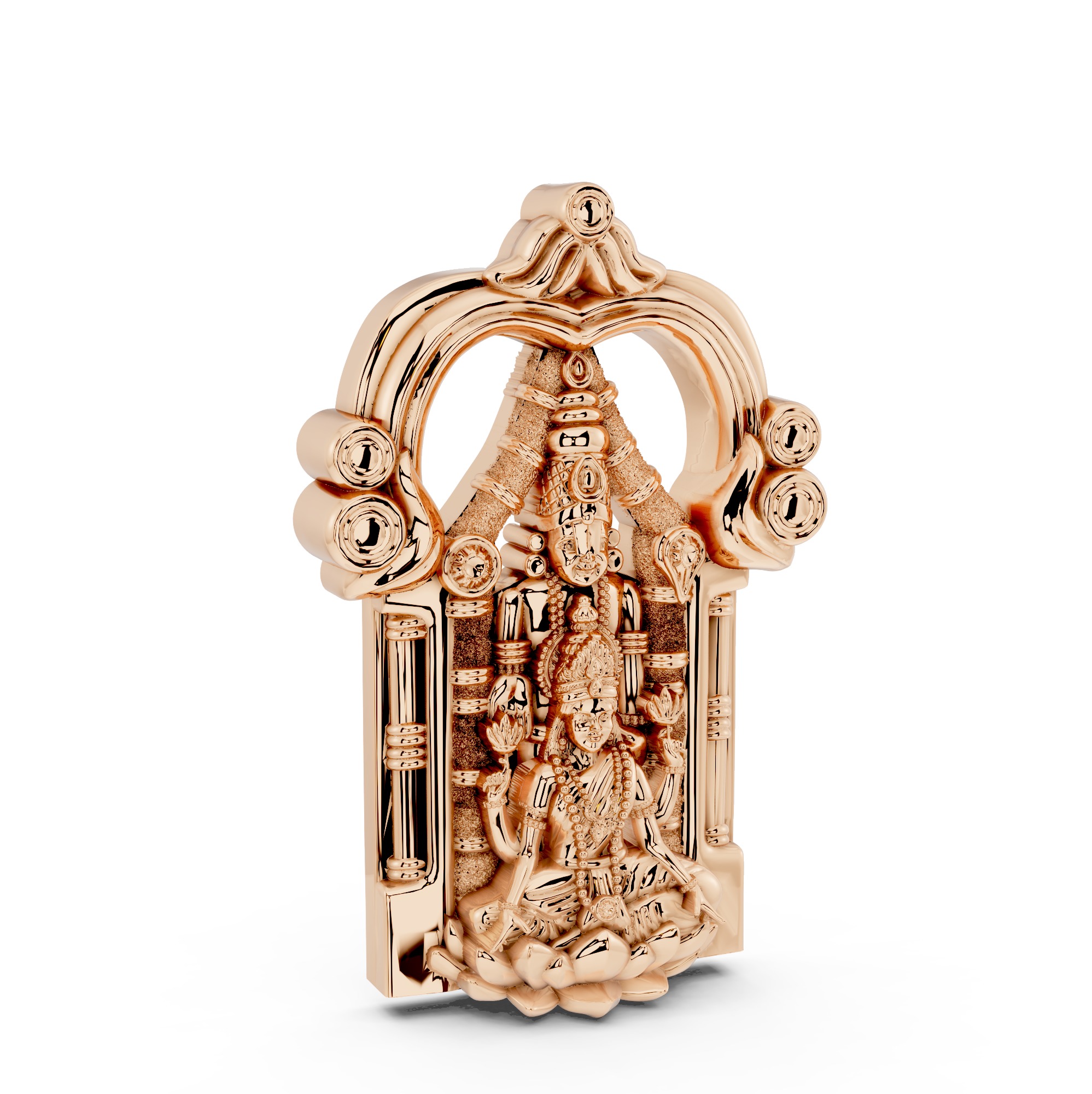 Tirupati Balaji 3D print model Pendant  3D print model_7