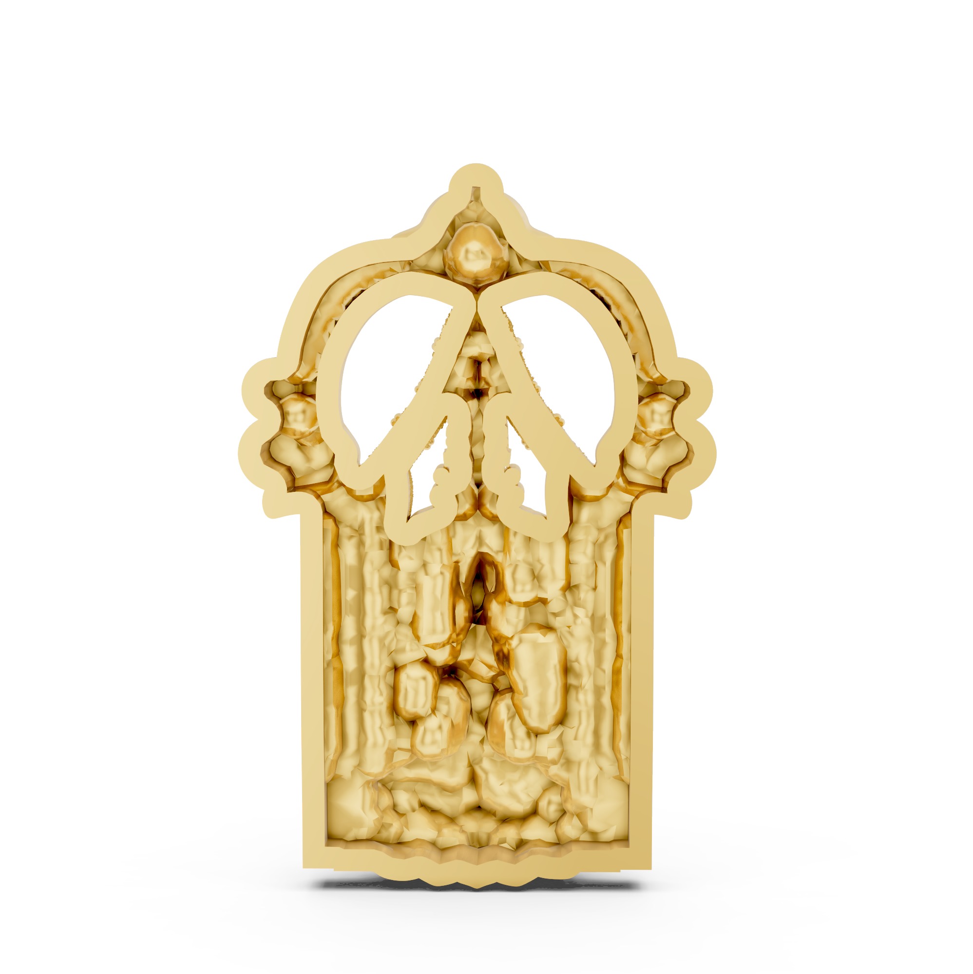 Tirupati Balaji 3D print model Pendant  3D print model_4