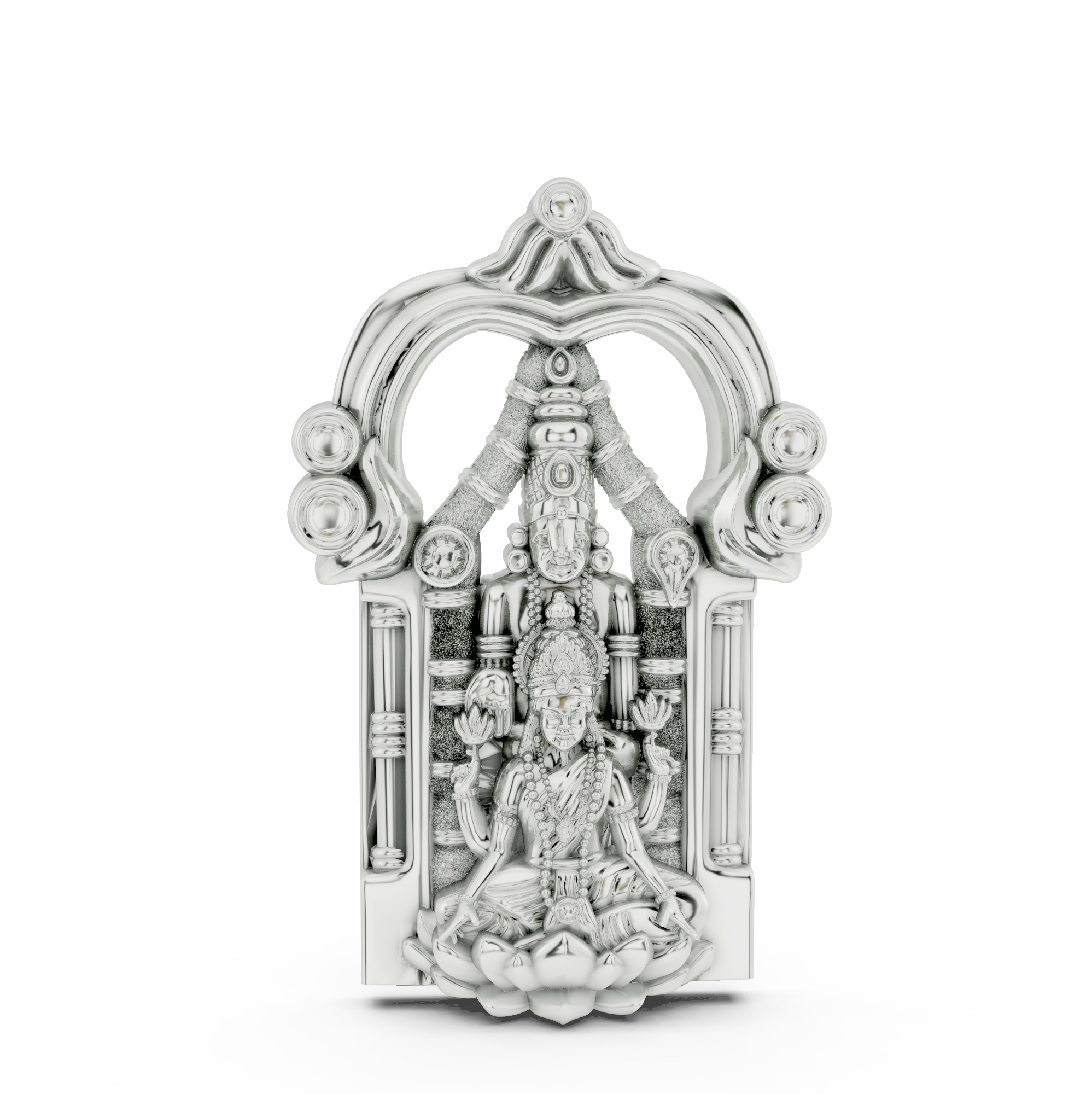 Tirupati Balaji 3D print model Pendant  3D print model_8