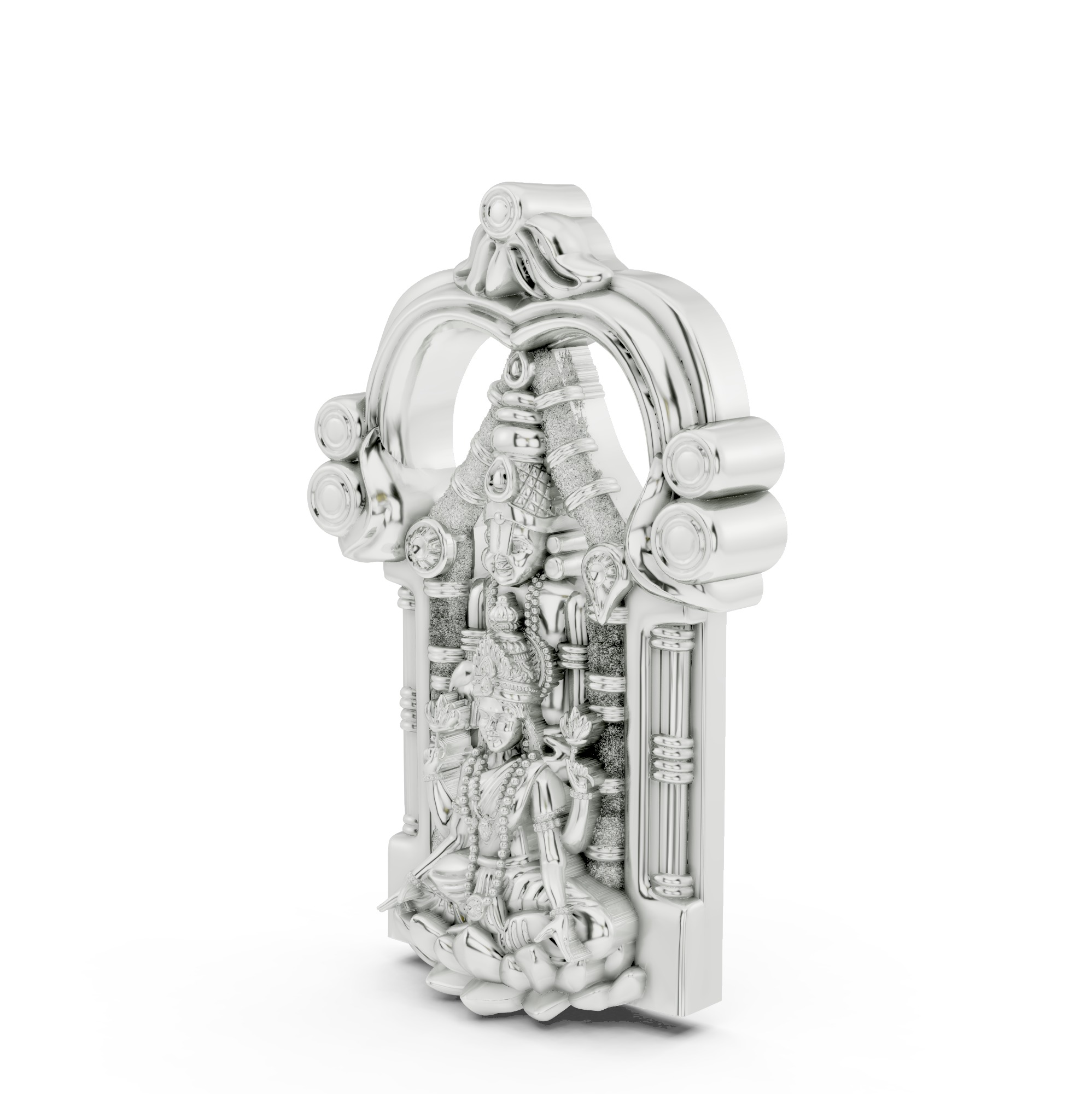 Tirupati Balaji 3D print model Pendant  3D print model_3