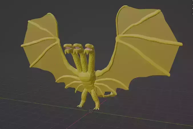 free king ghidorah model Free 3D model