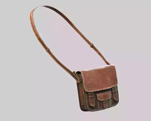 Old leather handbag