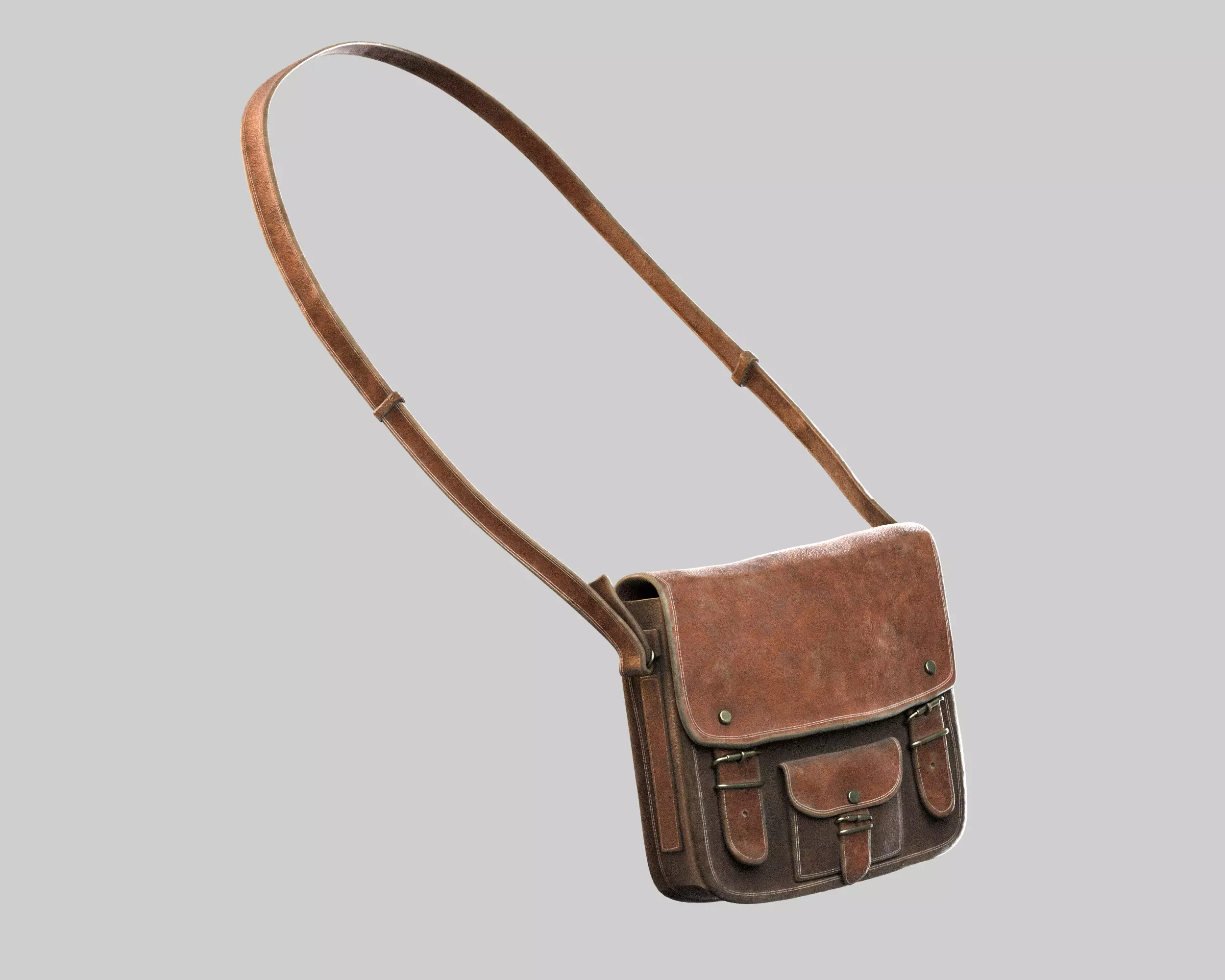 Old leather handbag Free 3D model