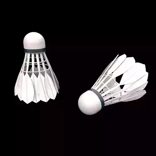 Badminton Shuttle Low-poly 3D model