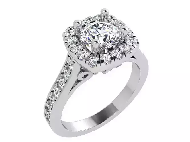 Square Halo Ring 3538