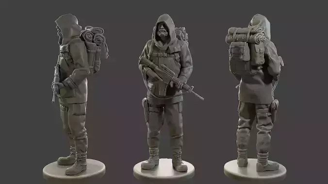 Post-Apocalyptic Male PAM2 004 3D print model