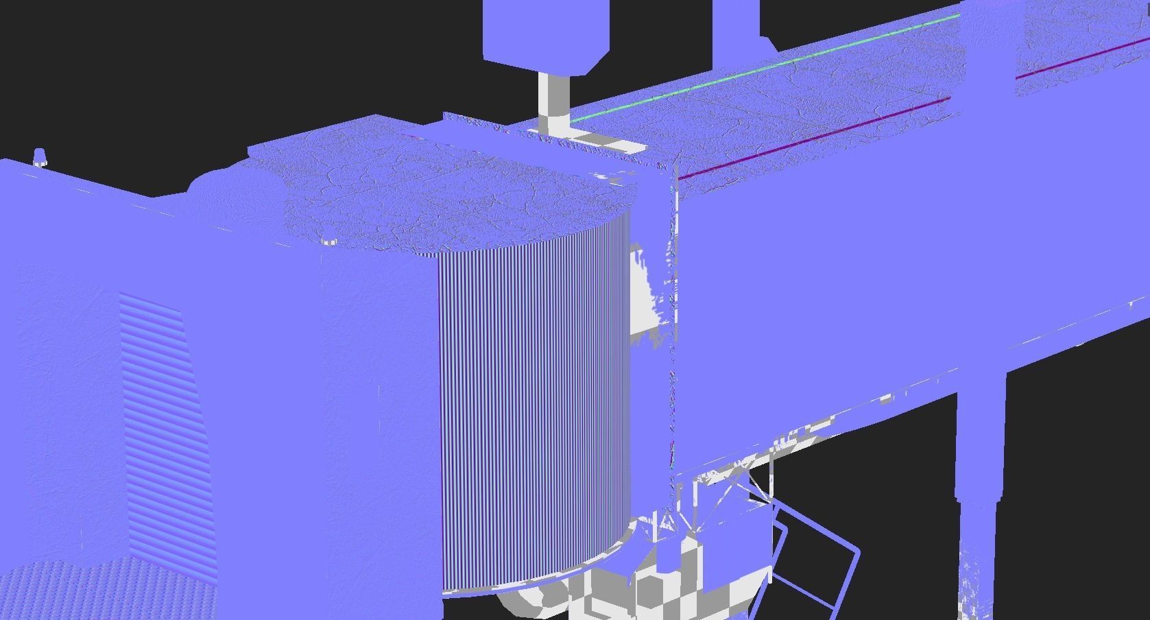 Airport Boarding Jetway Bridge Low-poly 3D model_17