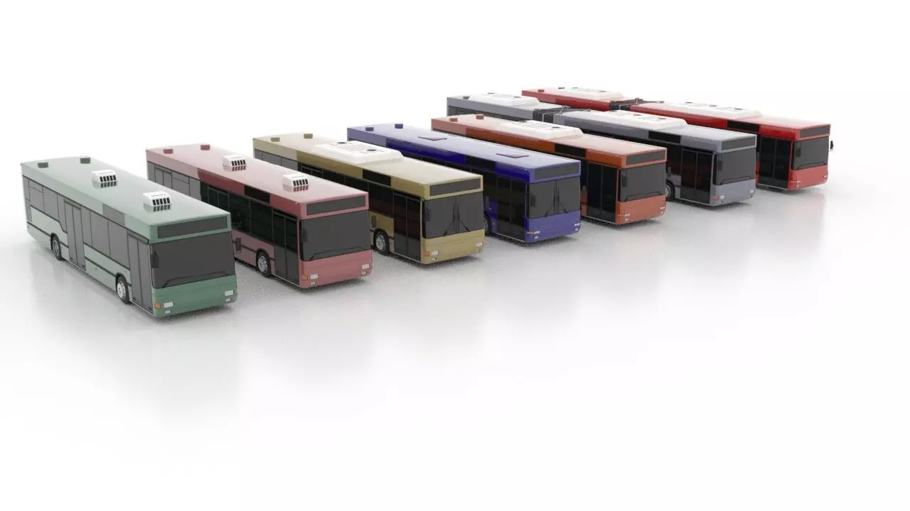 Avtomontaza Bus Pack Low 3D Model Collection_0