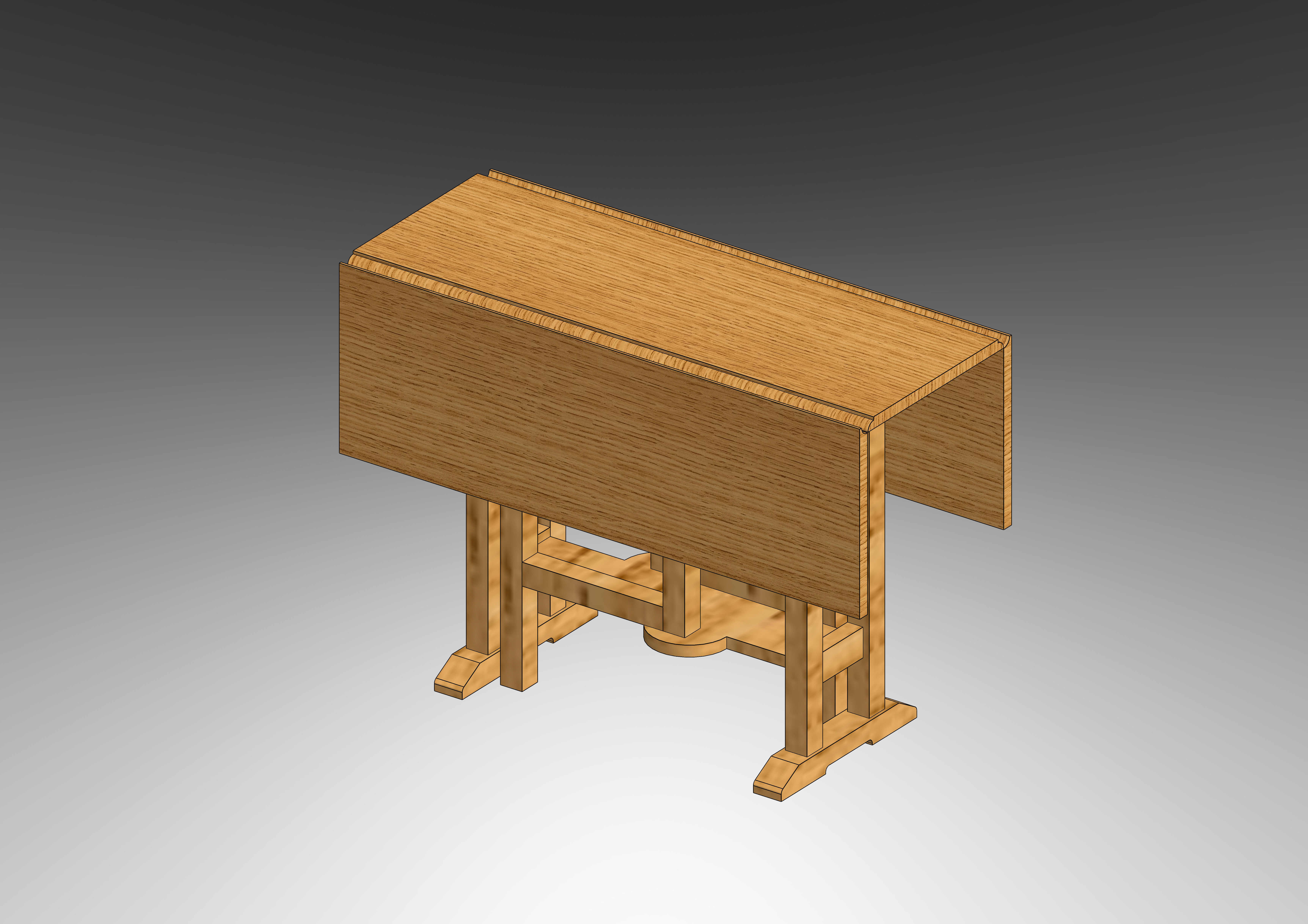 Construction Ready - GATELEG TABLE 3D model_2