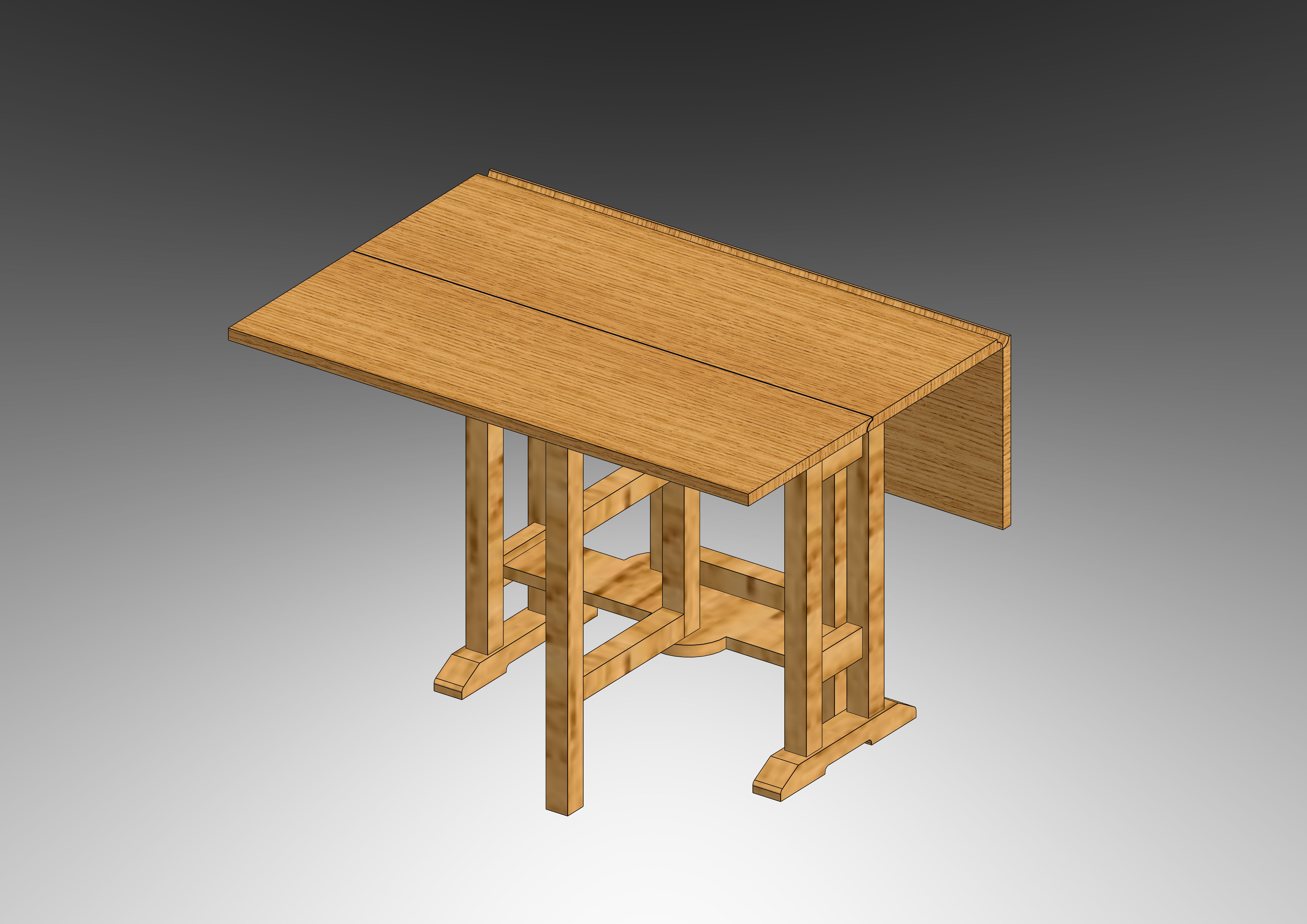 Construction Ready - GATELEG TABLE 3D model_1