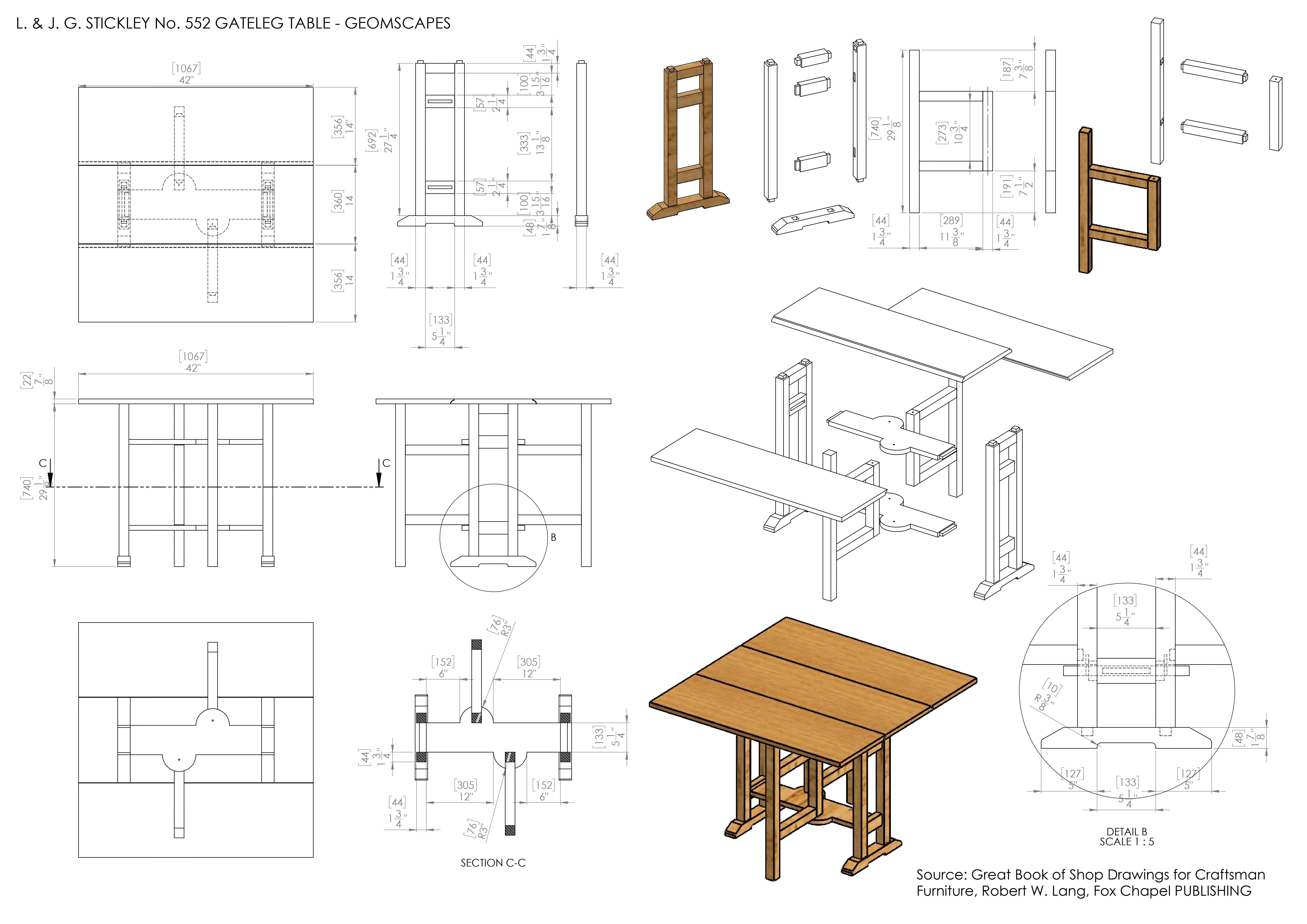 Construction Ready - GATELEG TABLE 3D model_6
