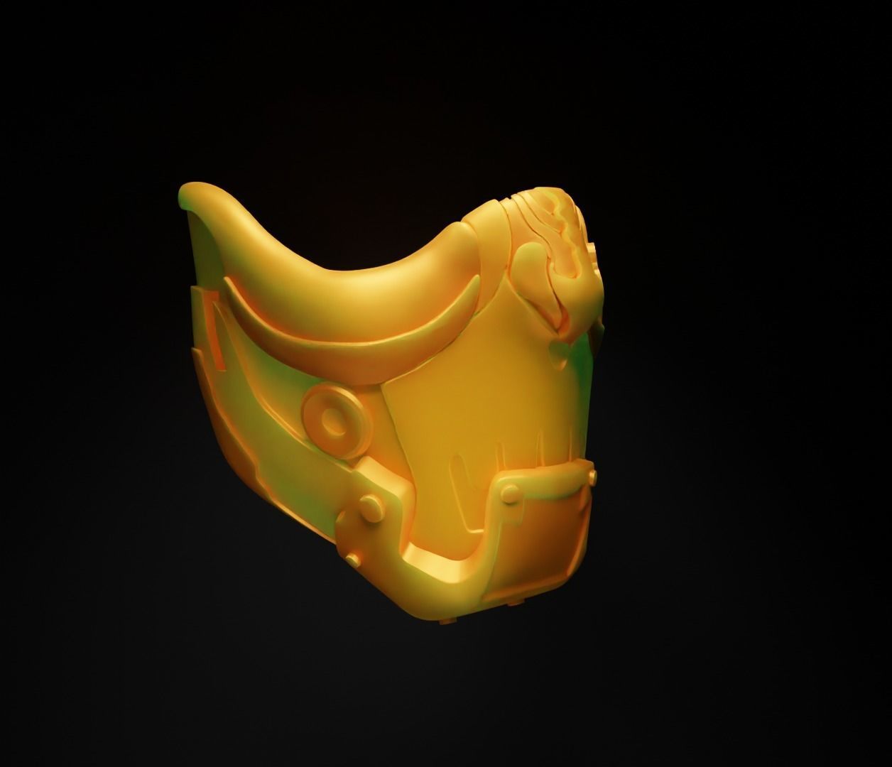 Cyberpunk Face Mask - Gamer Cosplay Helmet 3D print model_29