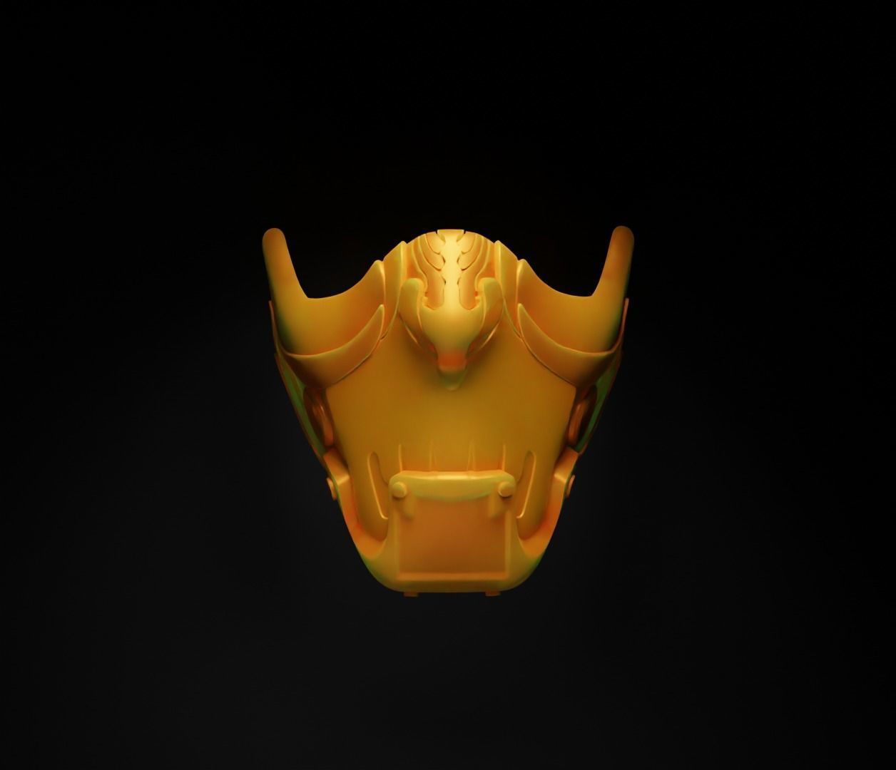 Cyberpunk Face Mask - Gamer Cosplay Helmet 3D print model_20