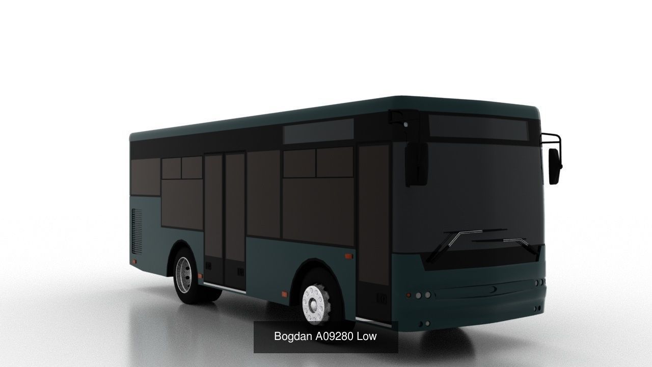 Bogdan Mini City Bus Pack Low 3D Model Collection_4