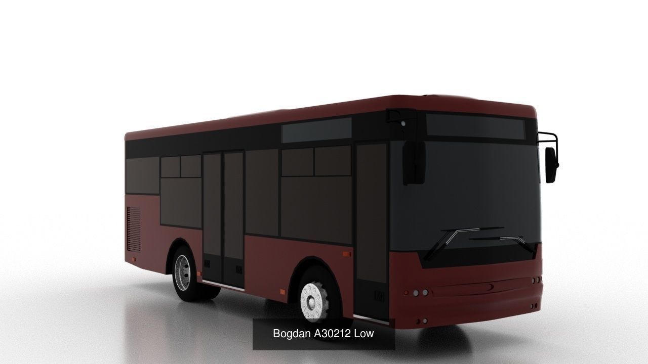 Bogdan Mini City Bus Pack Low 3D Model Collection_7