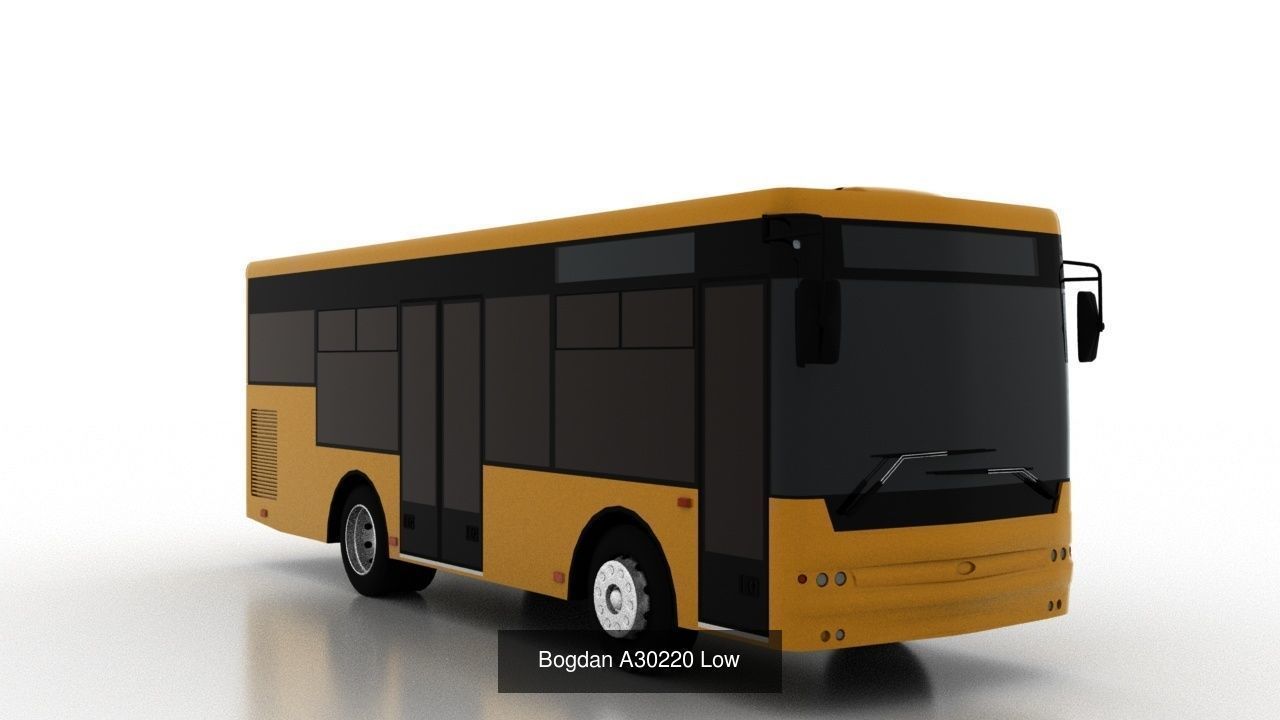 Bogdan Mini City Bus Pack Low 3D Model Collection_8