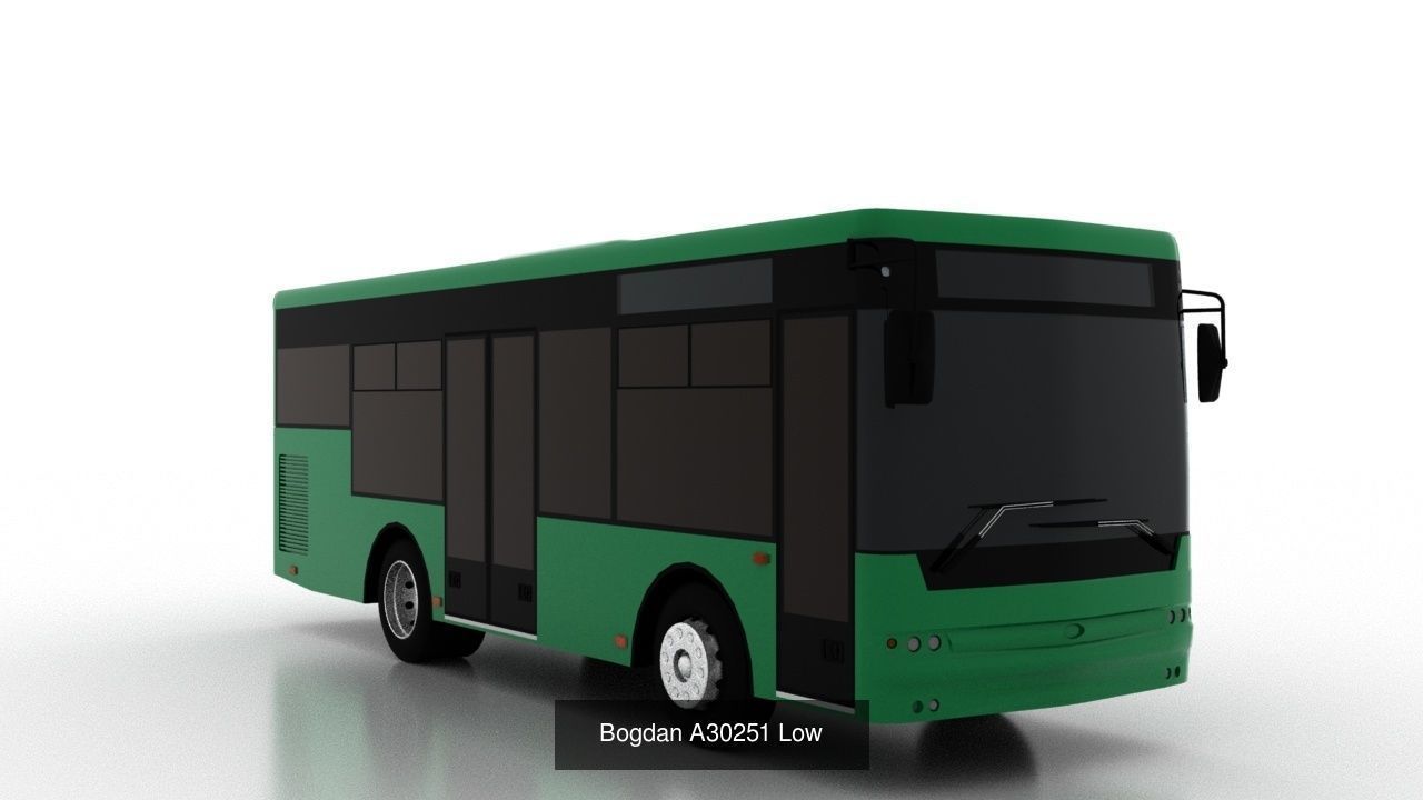 Bogdan Mini City Bus Pack Low 3D Model Collection_10