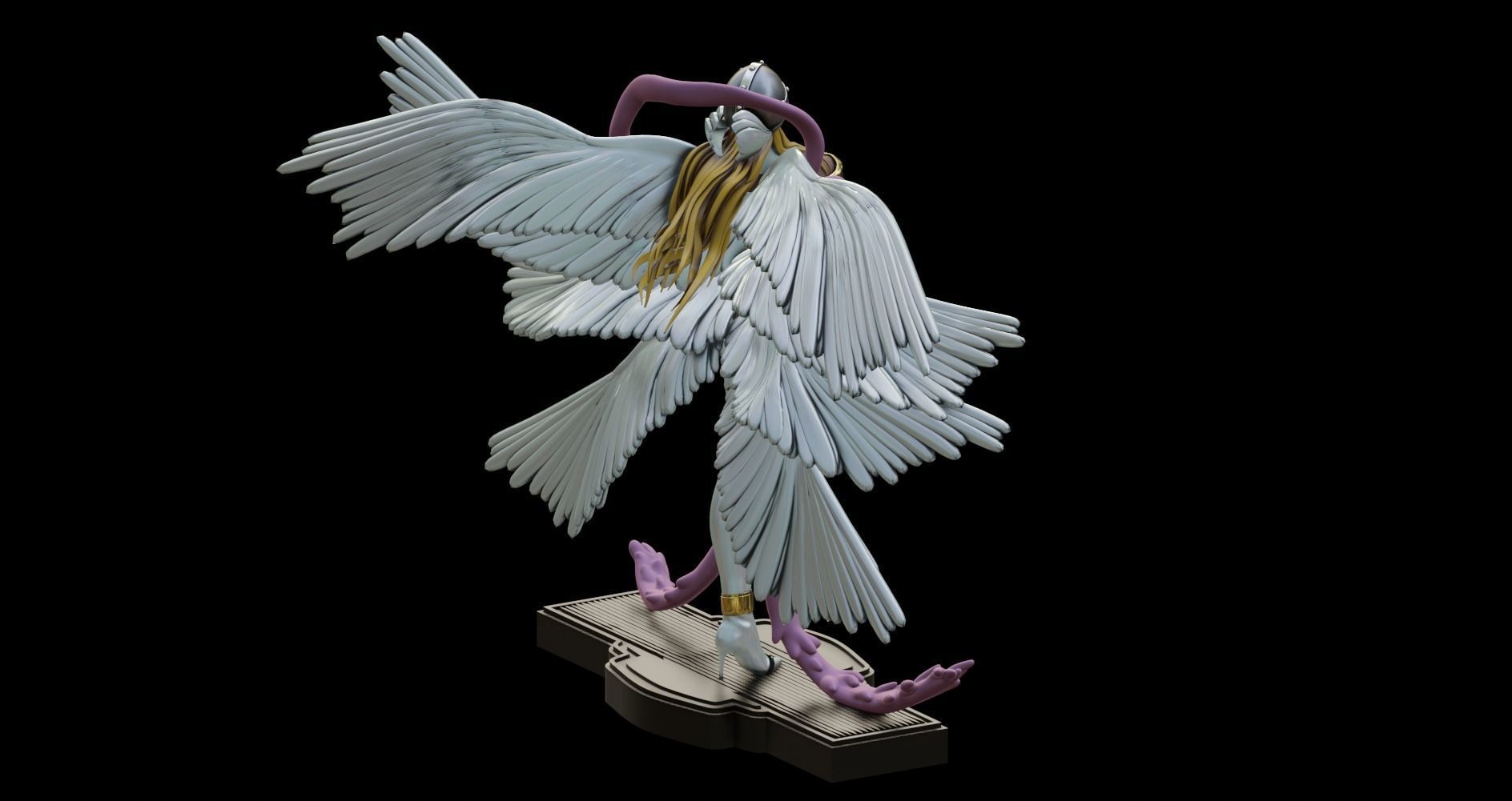 Digimon ANGEWOMON - 1TO10 STL FILE 3D PRINT MODEL 3D print model_3