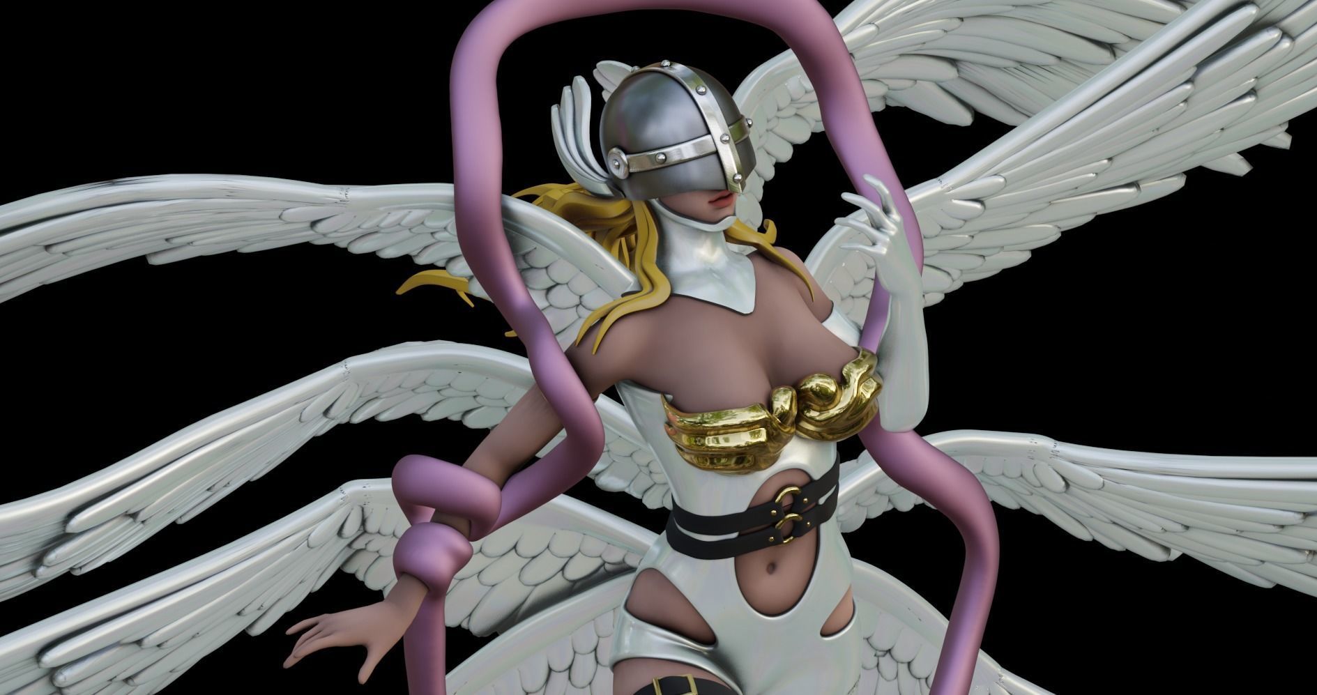 Digimon ANGEWOMON - 1TO10 STL FILE 3D PRINT MODEL 3D print model_8