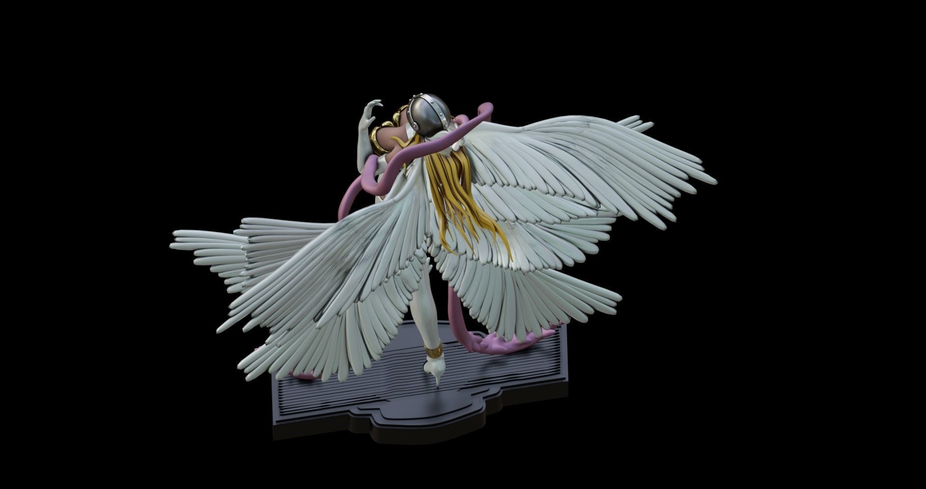 Digimon ANGEWOMON - 1TO10 STL FILE 3D PRINT MODEL 3D print model_10