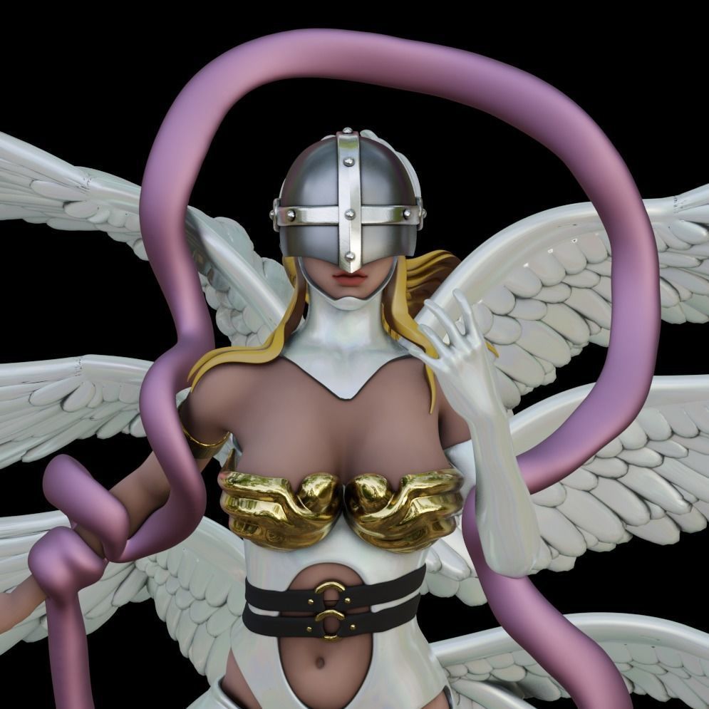 Digimon ANGEWOMON - 1TO10 STL FILE 3D PRINT MODEL 3D print model_9