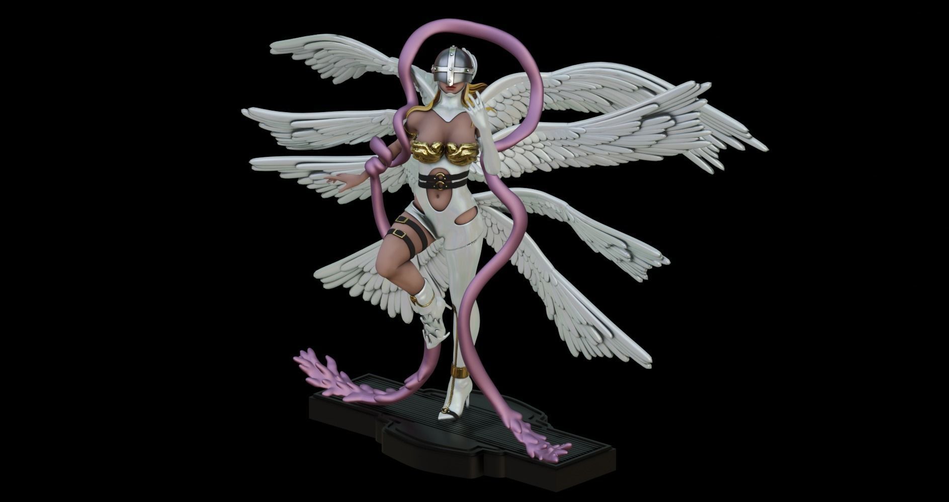 Digimon ANGEWOMON - 1TO10 STL FILE 3D PRINT MODEL 3D print model_1