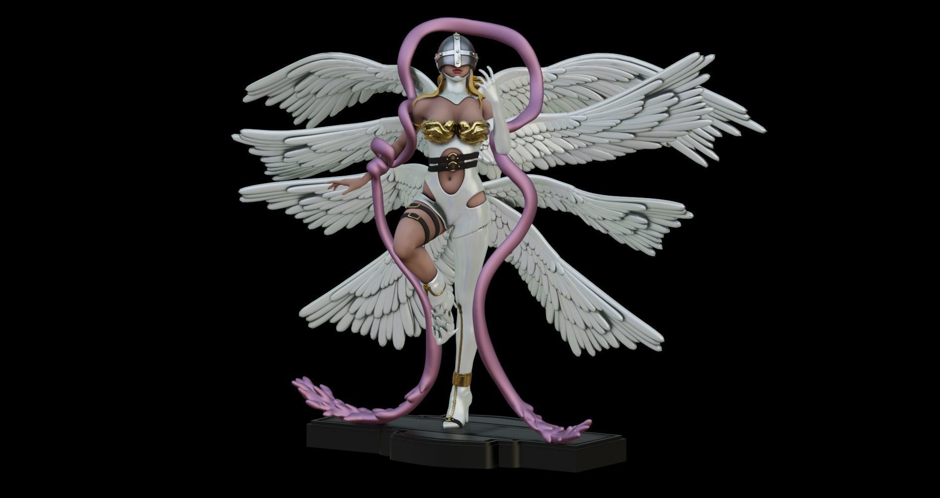 Digimon ANGEWOMON - 1TO10 STL FILE 3D PRINT MODEL 3D print model_5