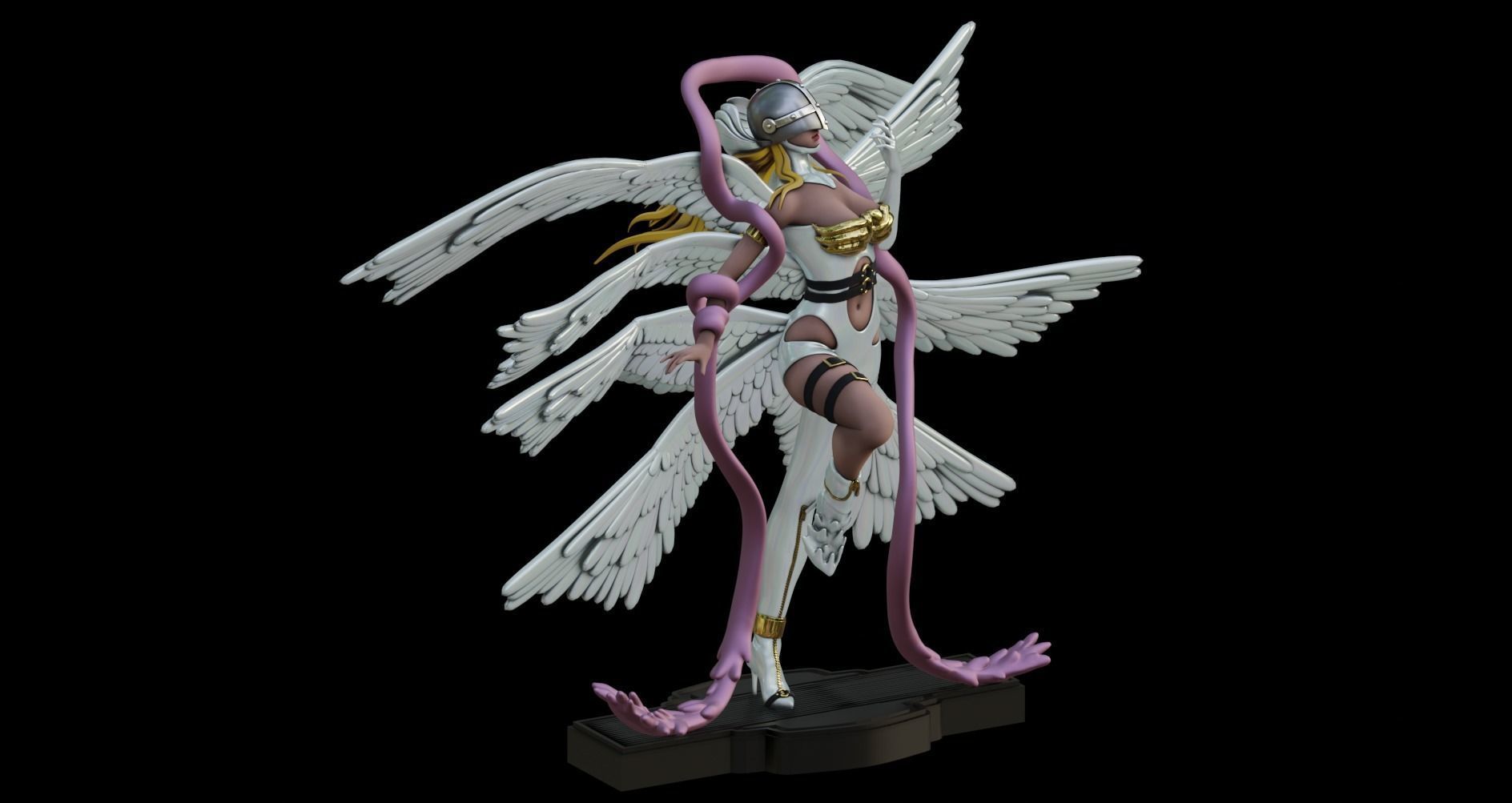 Digimon ANGEWOMON - 1TO10 STL FILE 3D PRINT MODEL 3D print model_4