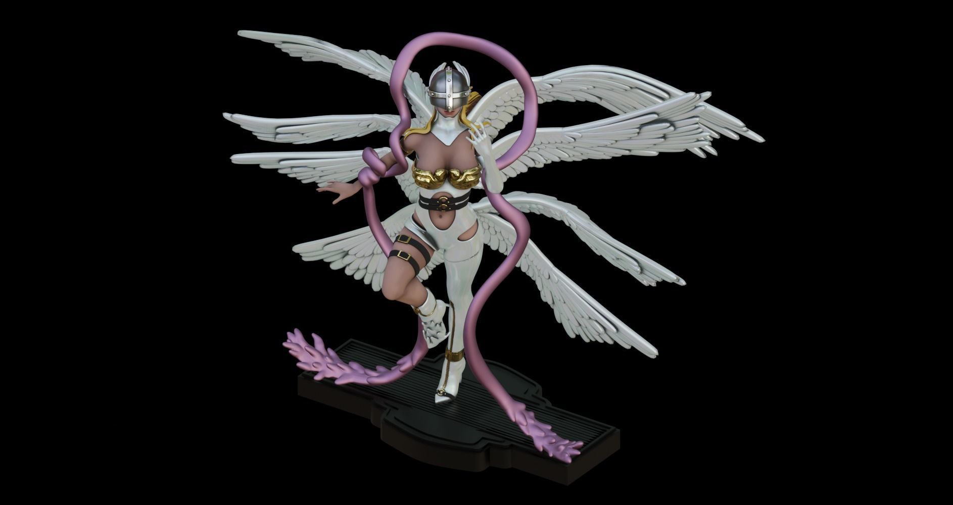 Digimon ANGEWOMON - 1TO10 STL FILE 3D PRINT MODEL 3D print model_6