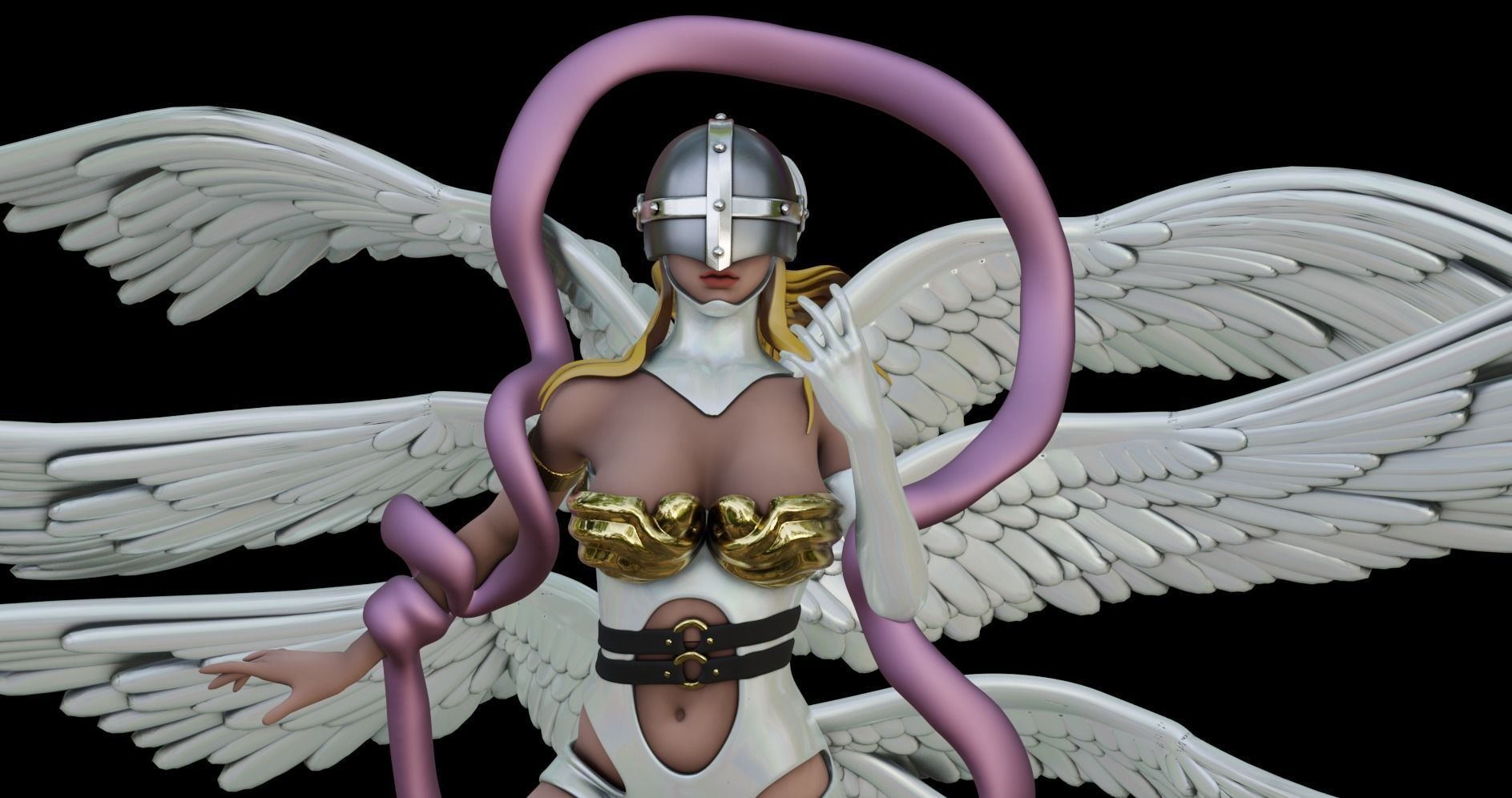 Digimon ANGEWOMON - 1TO10 STL FILE 3D PRINT MODEL 3D print model_7